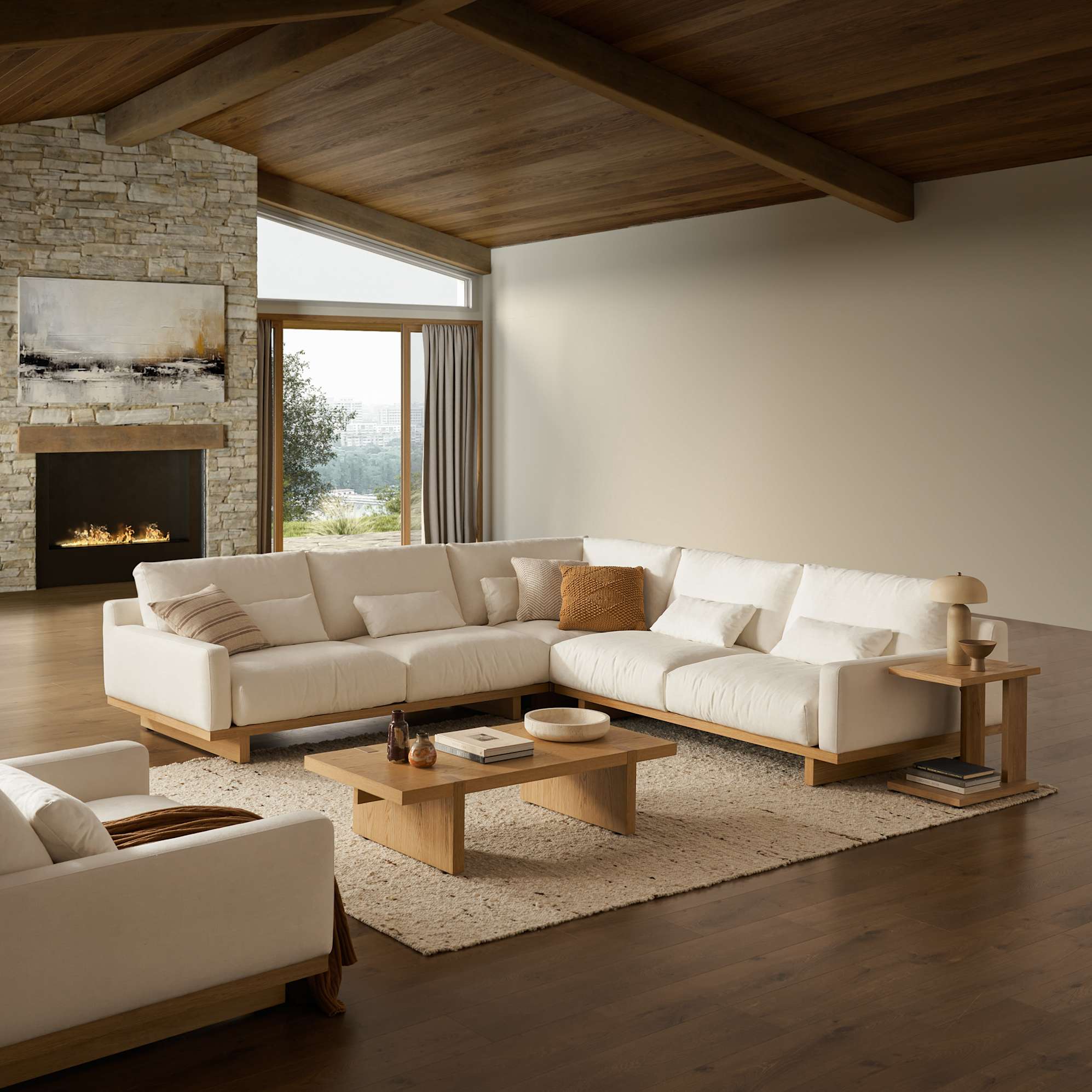 Mori L-Shape Sectional Sofa, Performance Alpine lifestyle