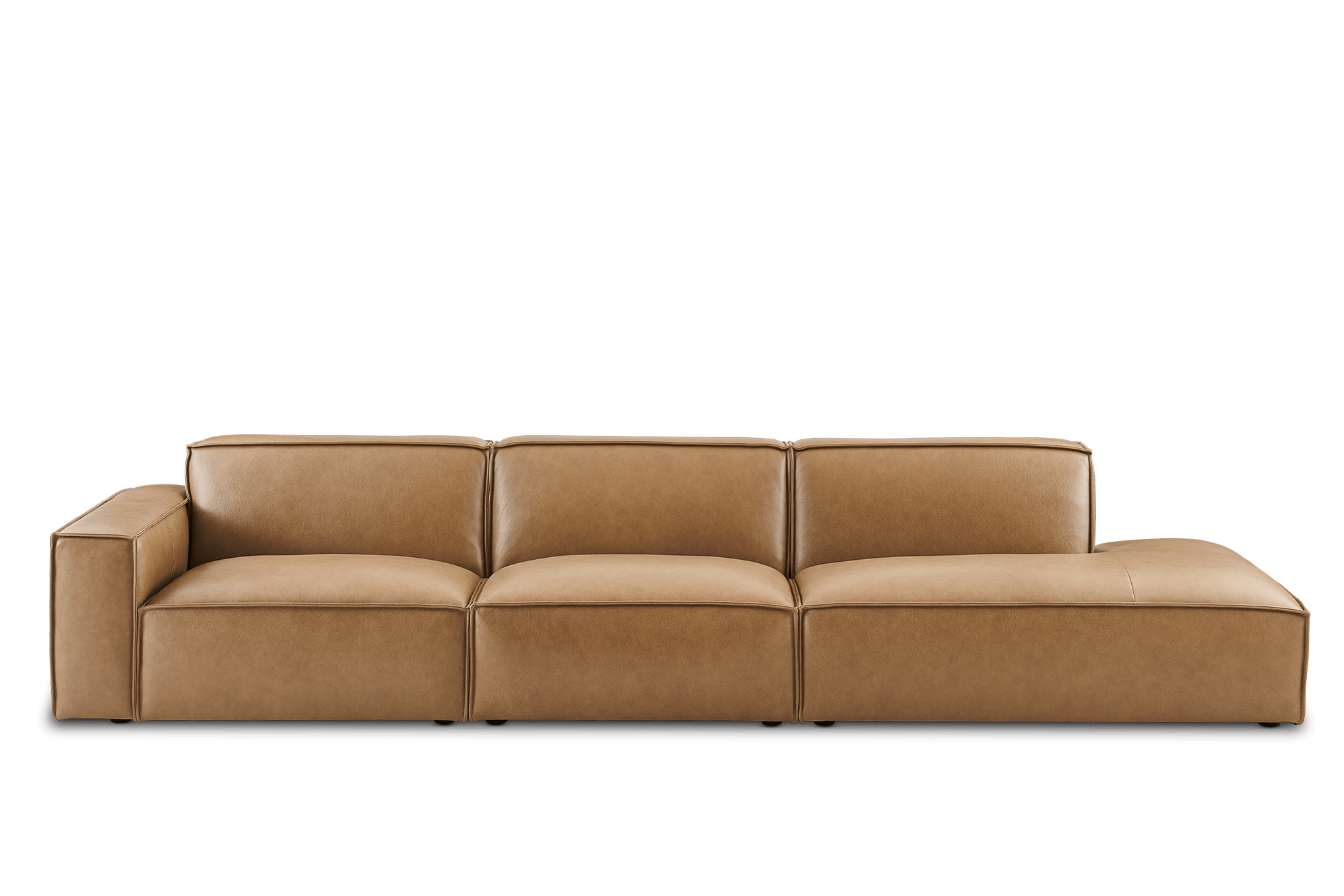 Jonathan Leather Extended Side Chaise Sofa 2