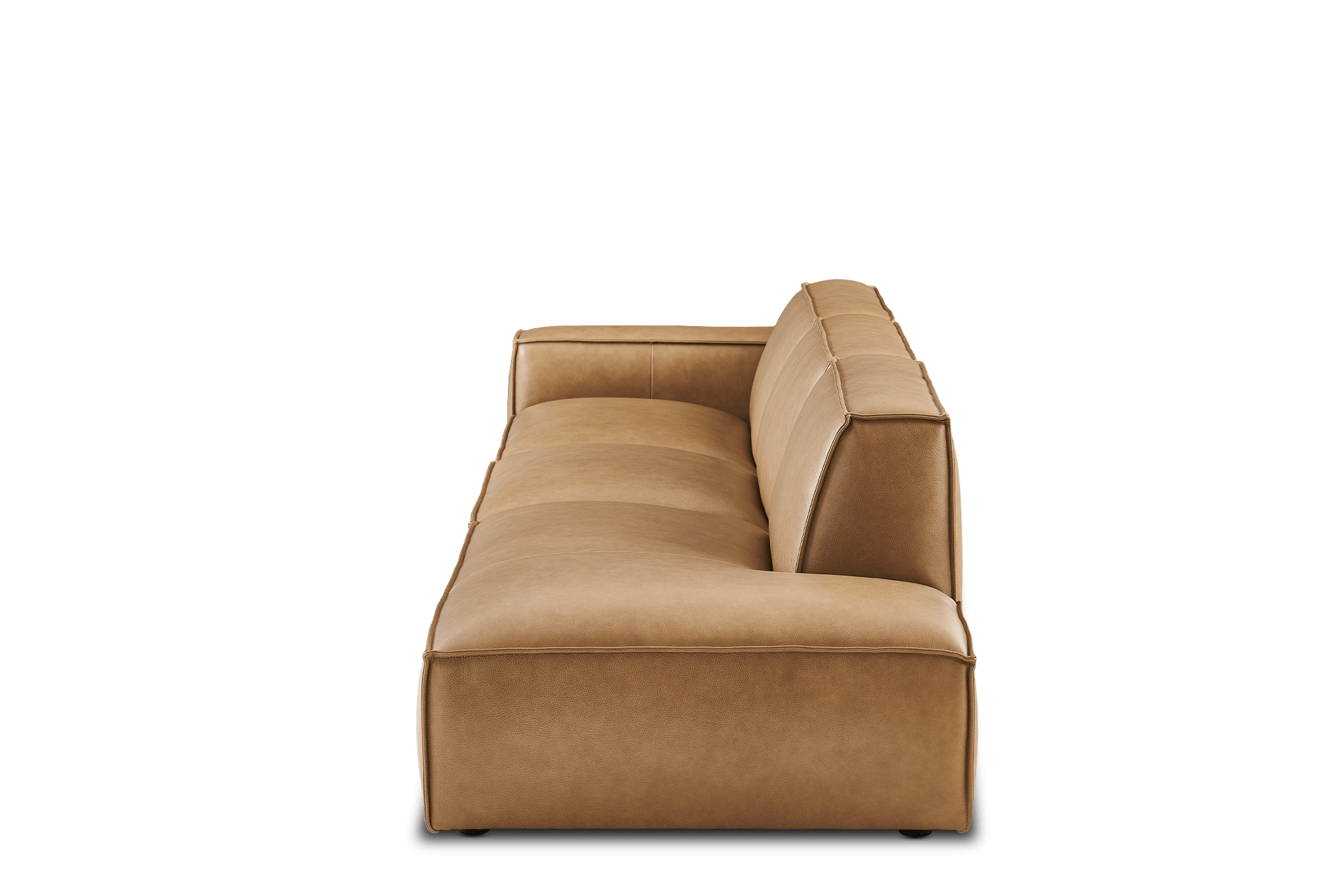 Jonathan Leather Extended Side Chaise Sofa 12