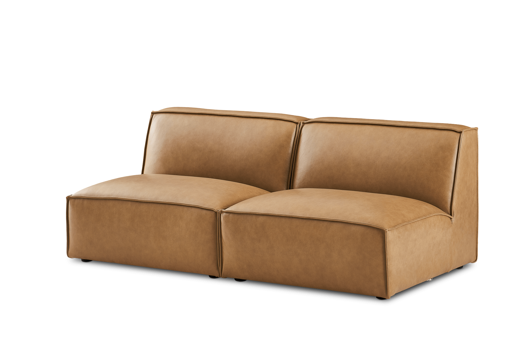 Jonathan Leather Armless 3 Seater Sofa 9