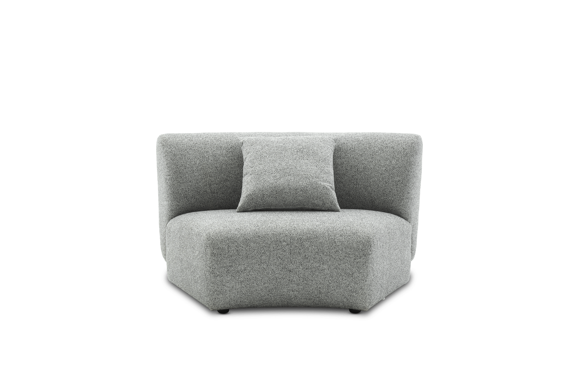 Auburn Curve Wedge Sofa, Performance Basalt