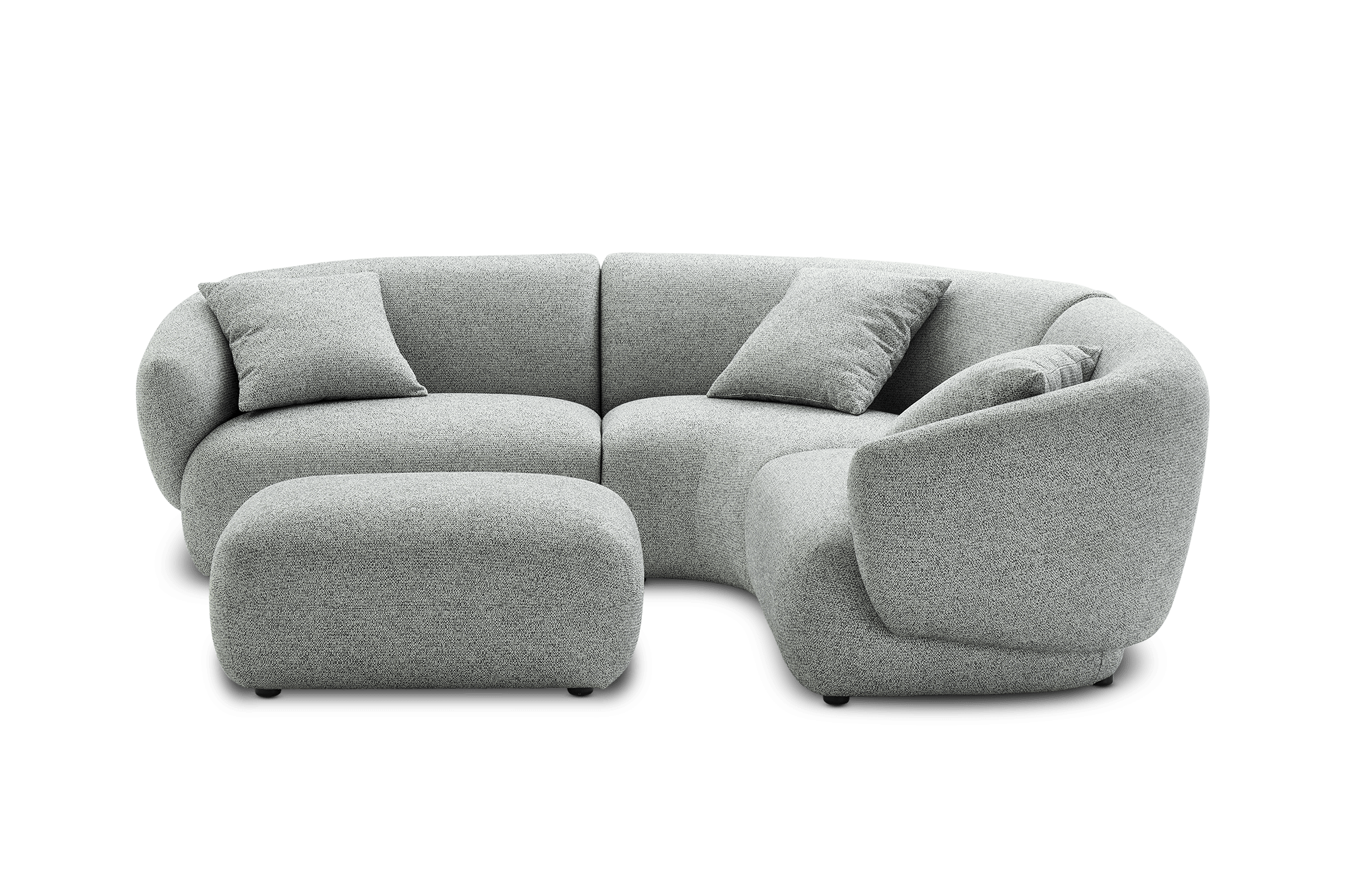 Auburn Corner Sofa with Footstool, Performance Basalt