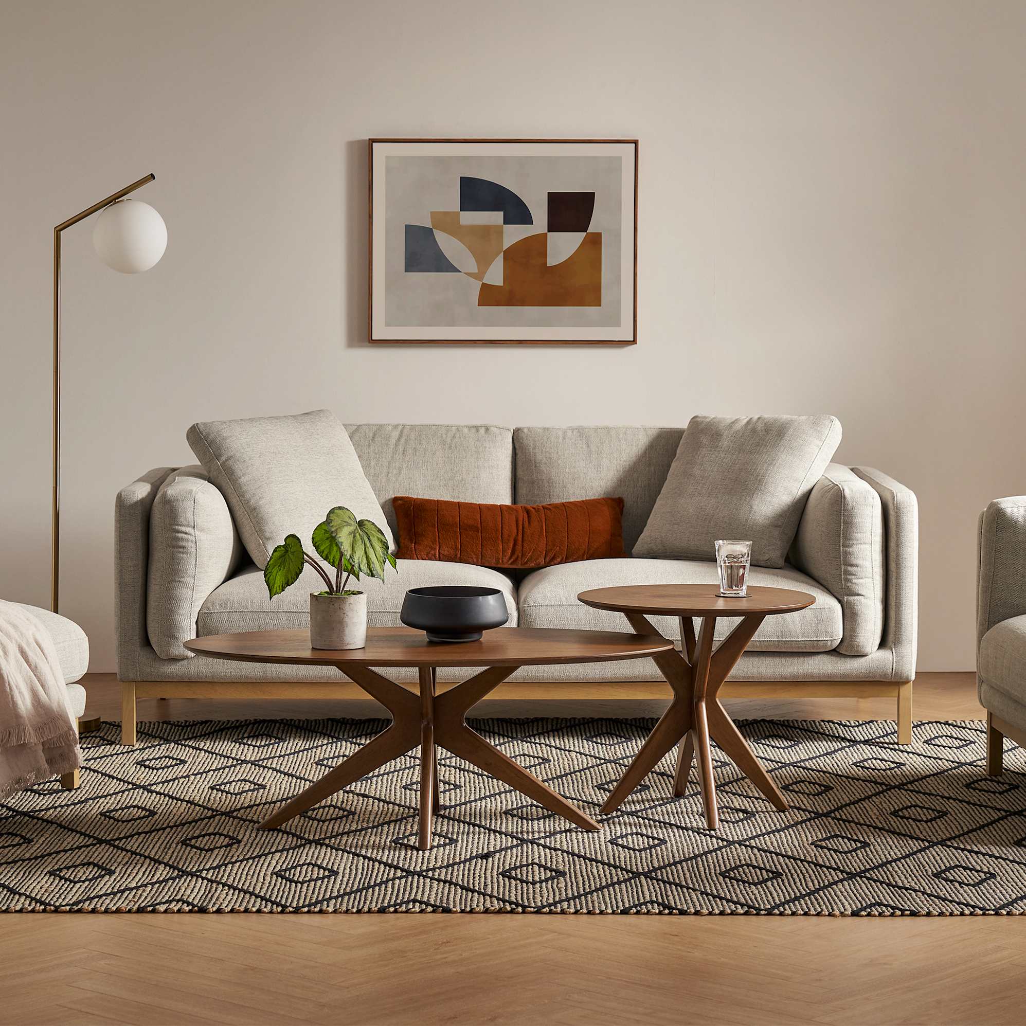 Bristol Coffee Table Set, Walnut 2