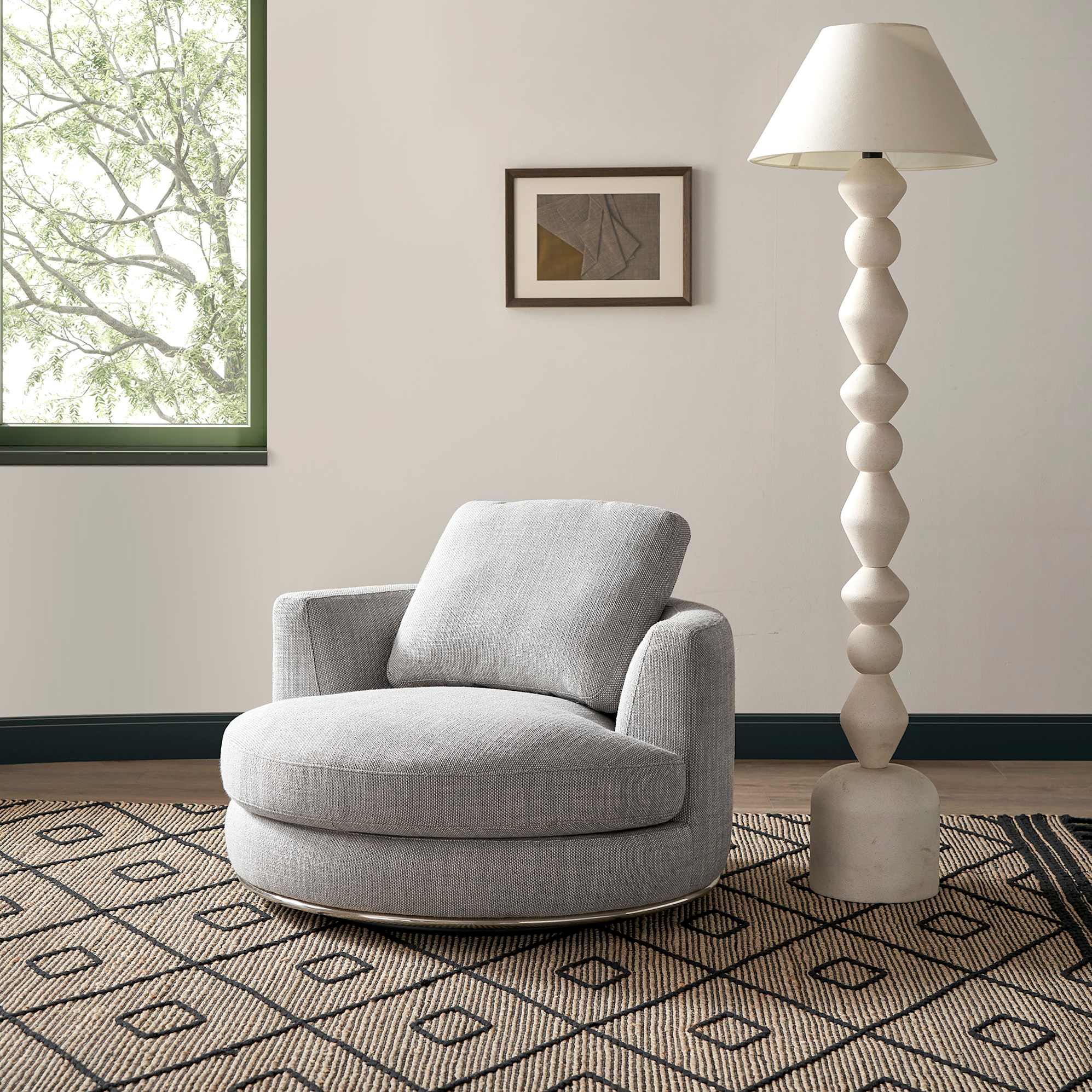 Hamilton Round Swivel Armchair 0