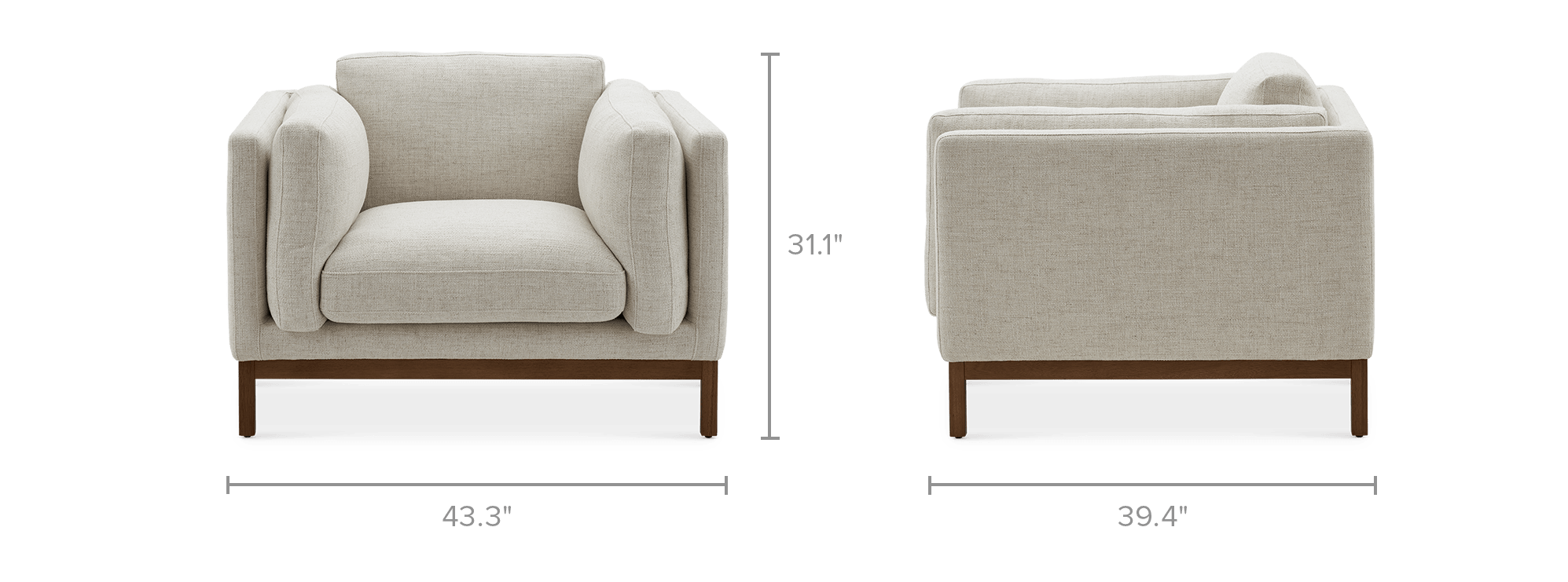 dimension of Owen Armchair