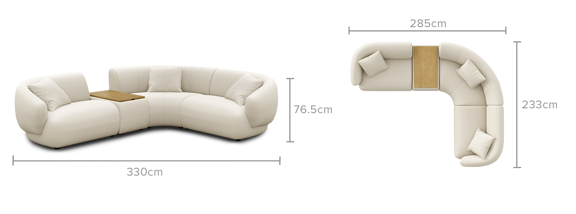 dimension of Auburn Build-Your-Own Living Room Set, 5-6 Seater