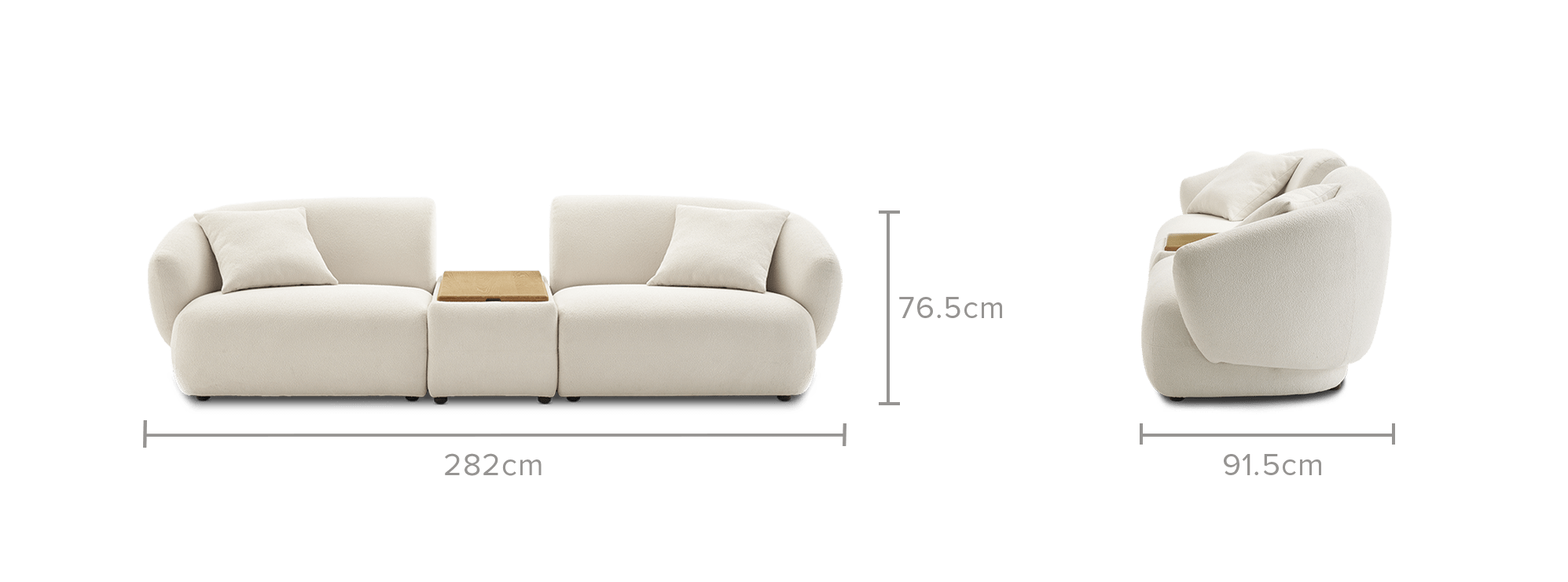 dimension of Auburn Build-Your-Own Living Room Set, 3-4 Seater