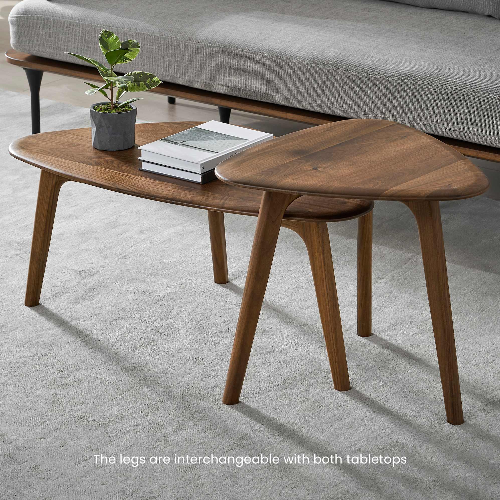Vincent Coffee Table Set, Walnut 3