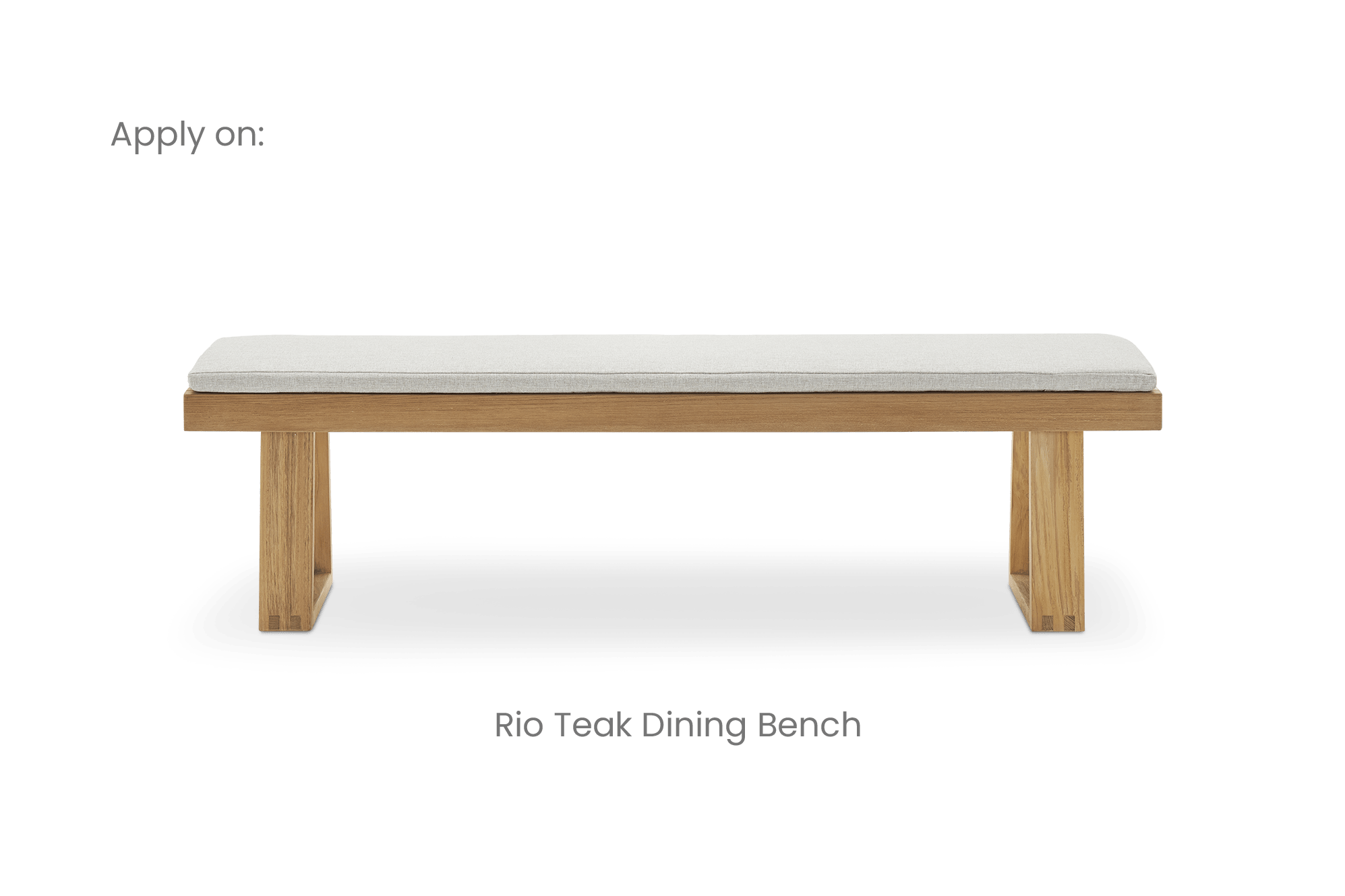 Rio Outdoor Dining Bench Cover, 51.2" 4