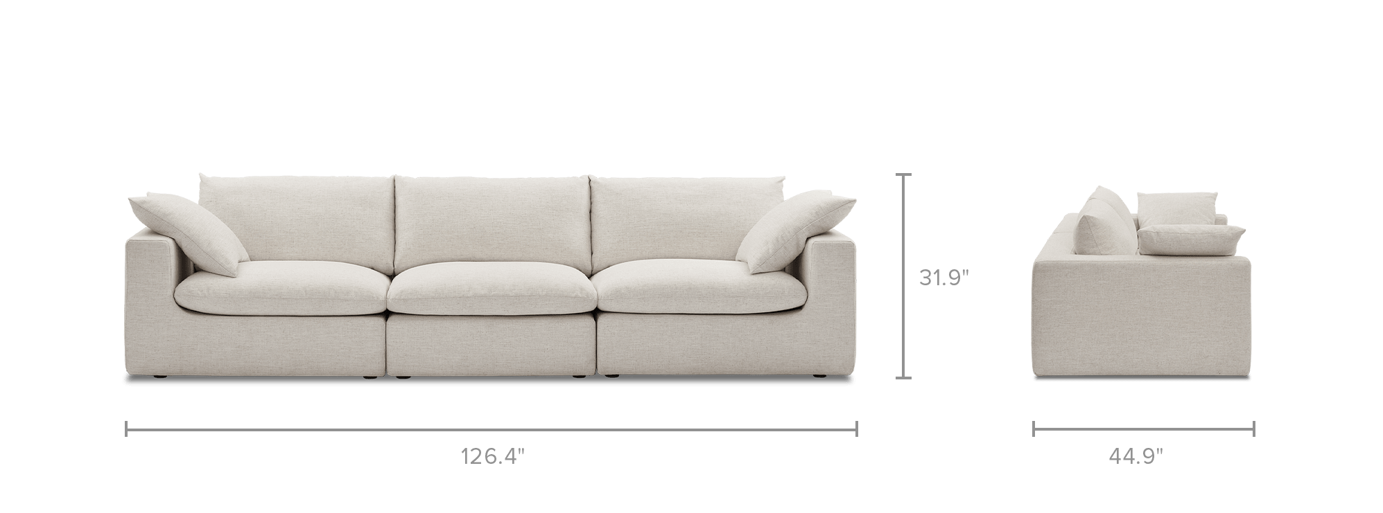 dimension of Dawson Extended Sofa