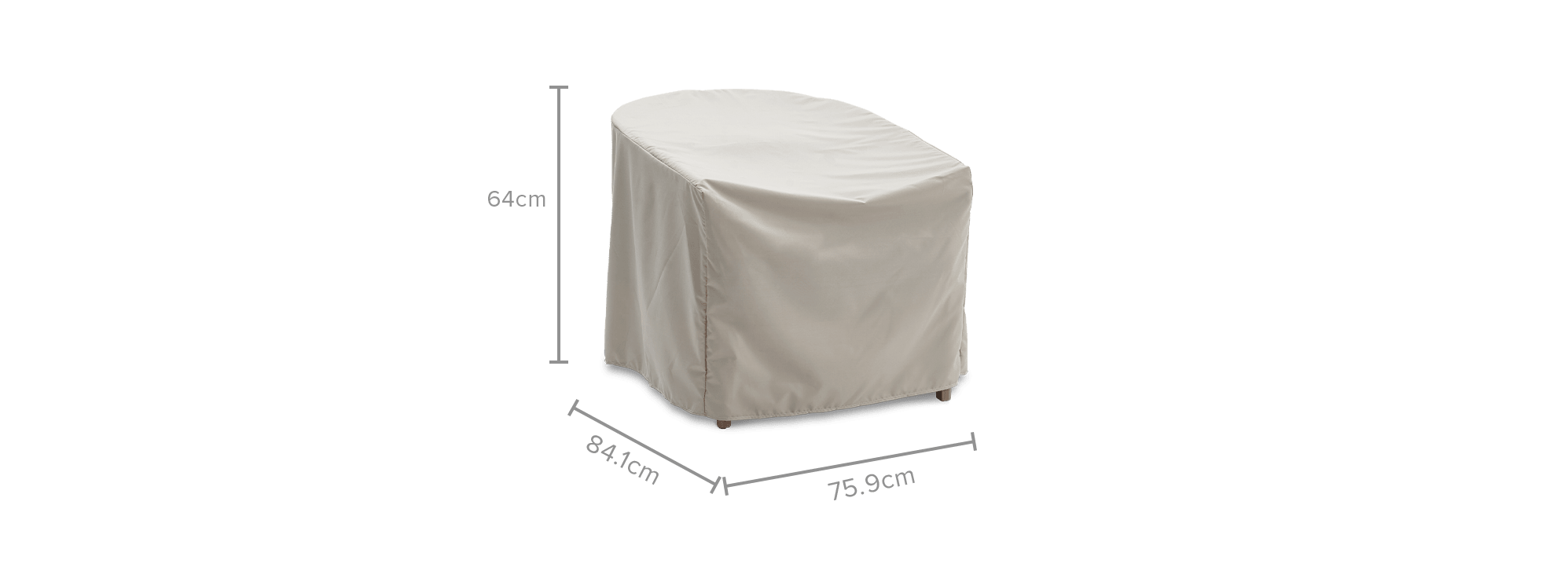 dimension of Isla/Maui Outdoor Lounge Chair Cover
