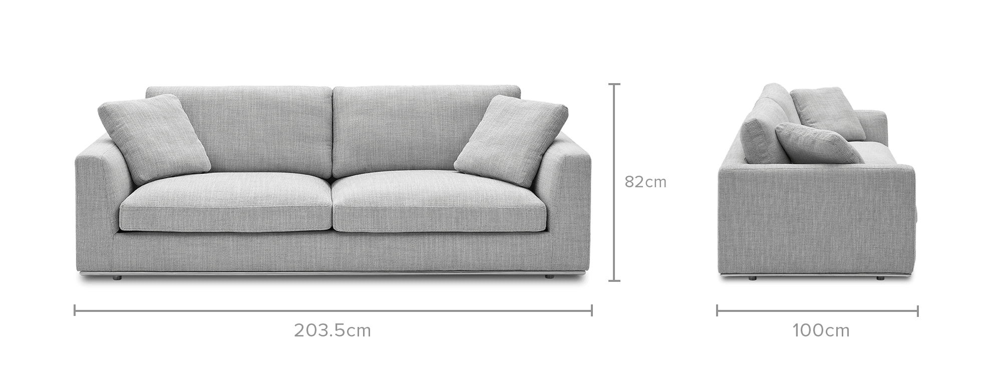 dimension of Hamilton 3 Seater Sofa