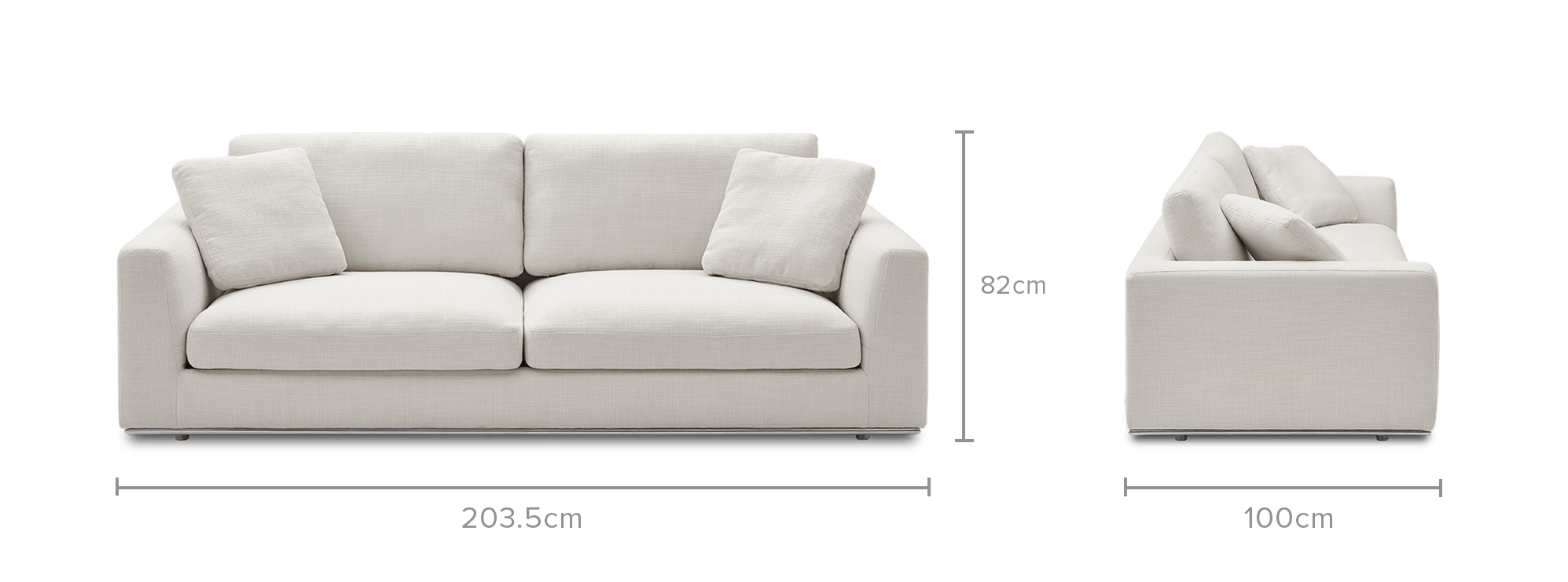dimension of Hamilton 3 Seater Sofa