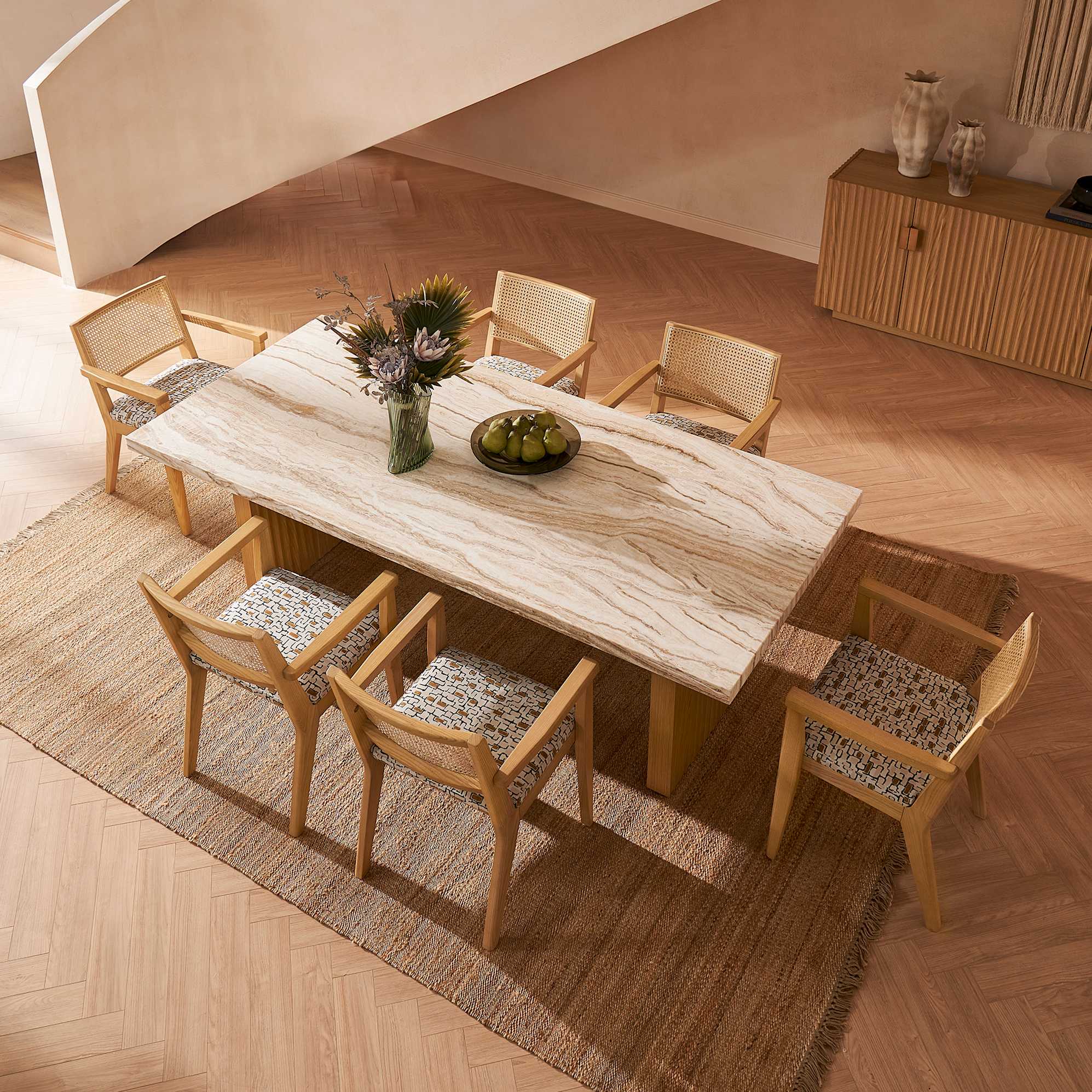 Sloane Cane Chair with Armrest 3