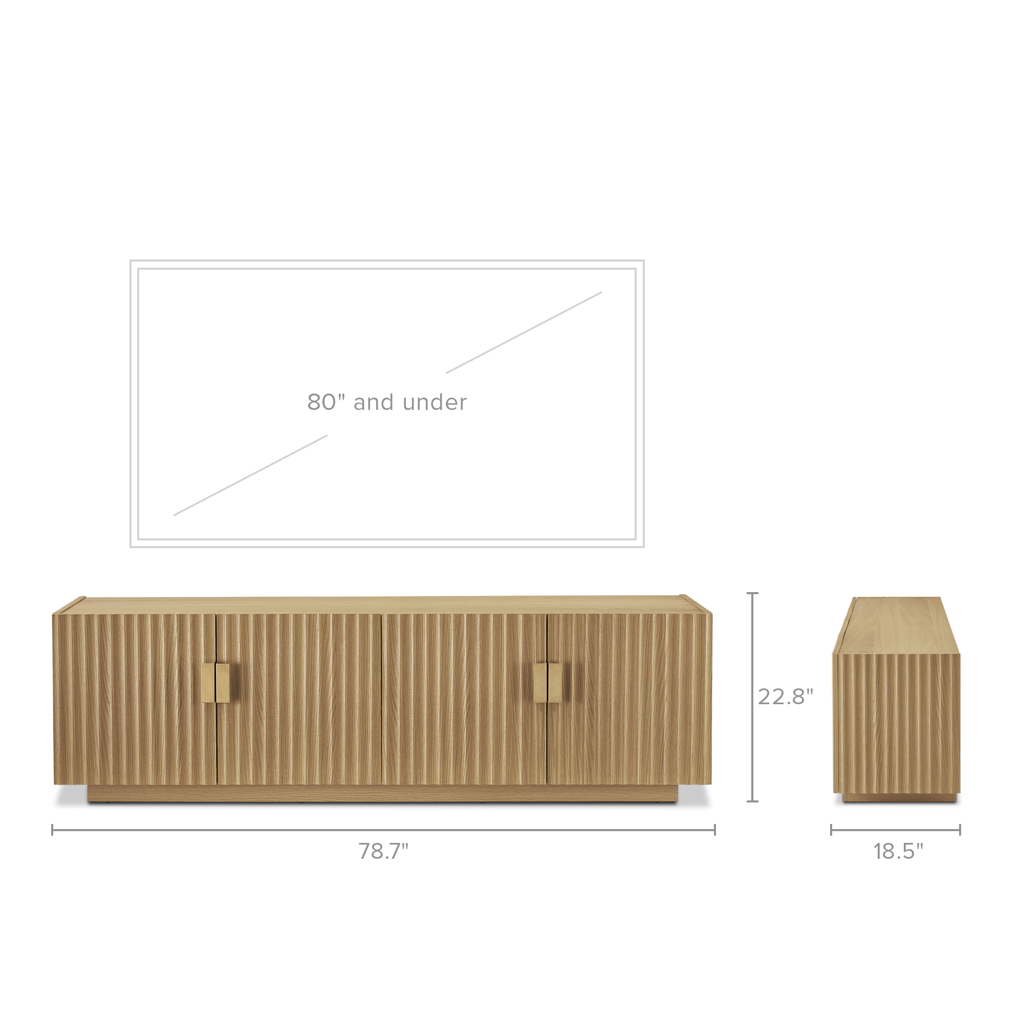 dimension of Sloane TV Stand