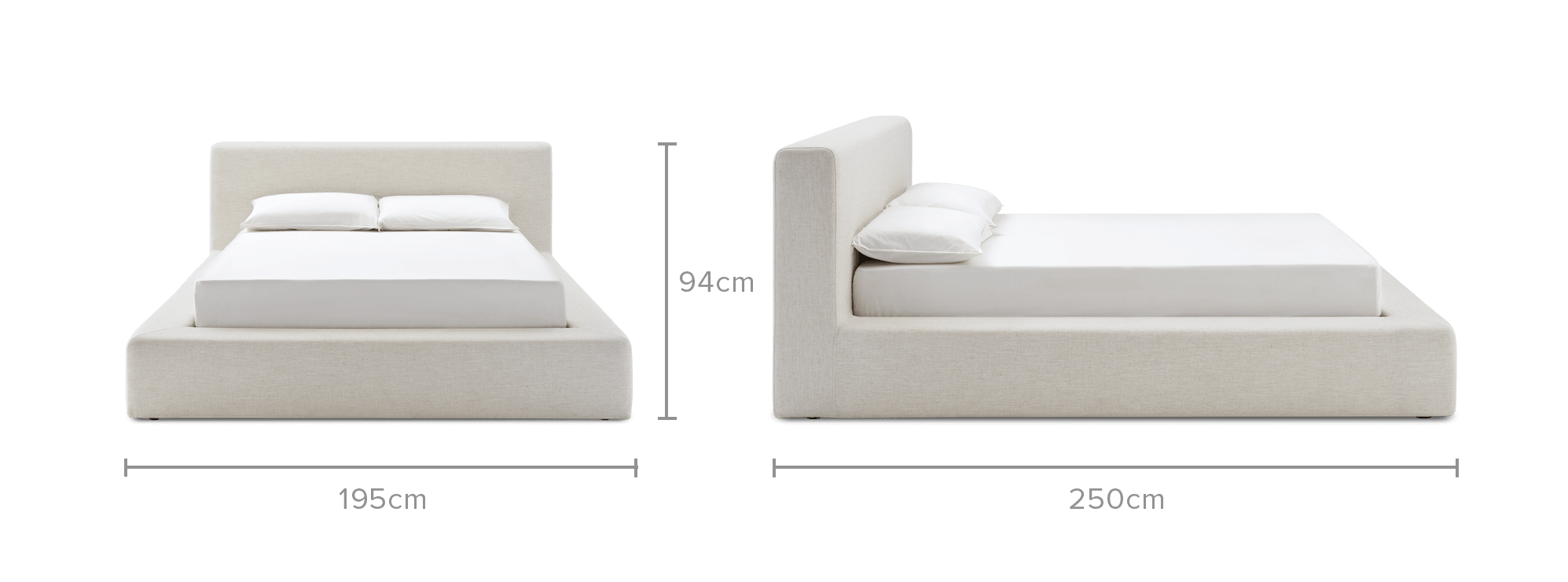 dimension of Dawson Storage Bed
