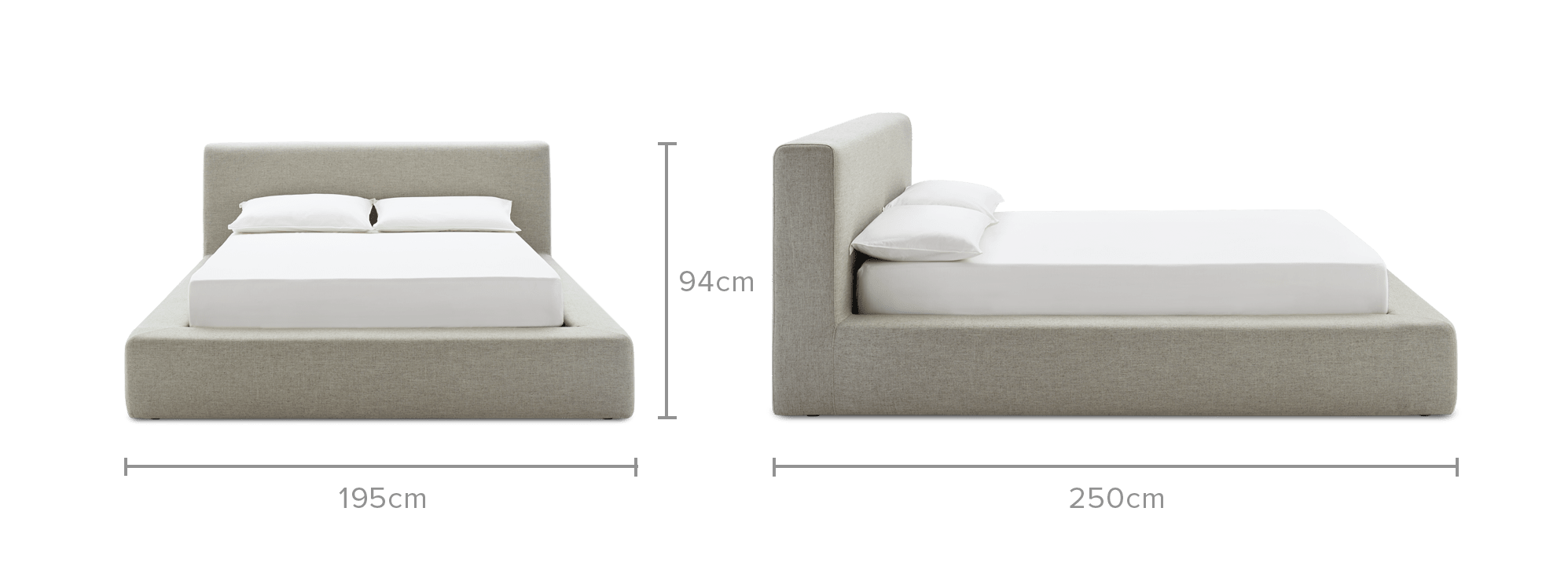 dimension of Dawson Storage Bed