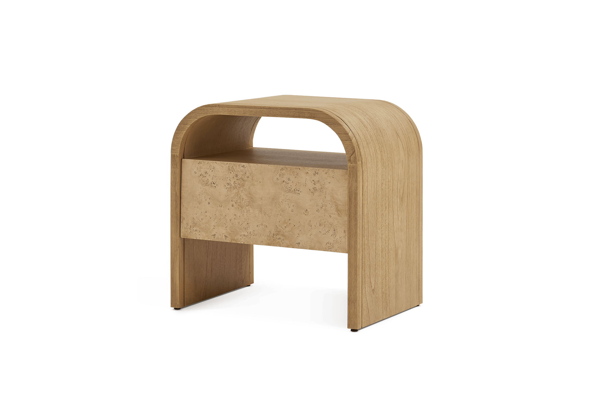 Crescent 1-Drawer Bedside Table 9
