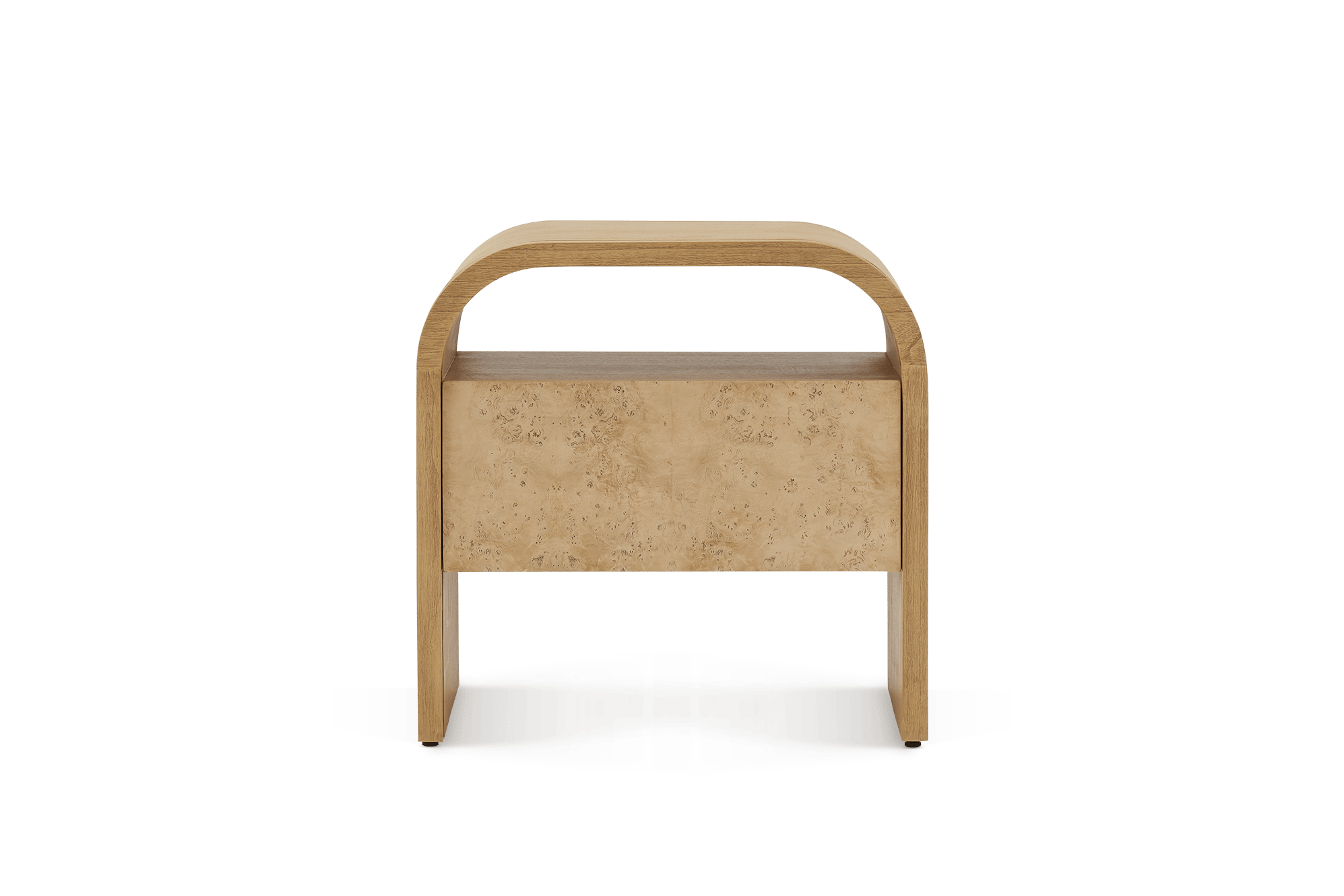 Crescent 1-Drawer Bedside Table 1