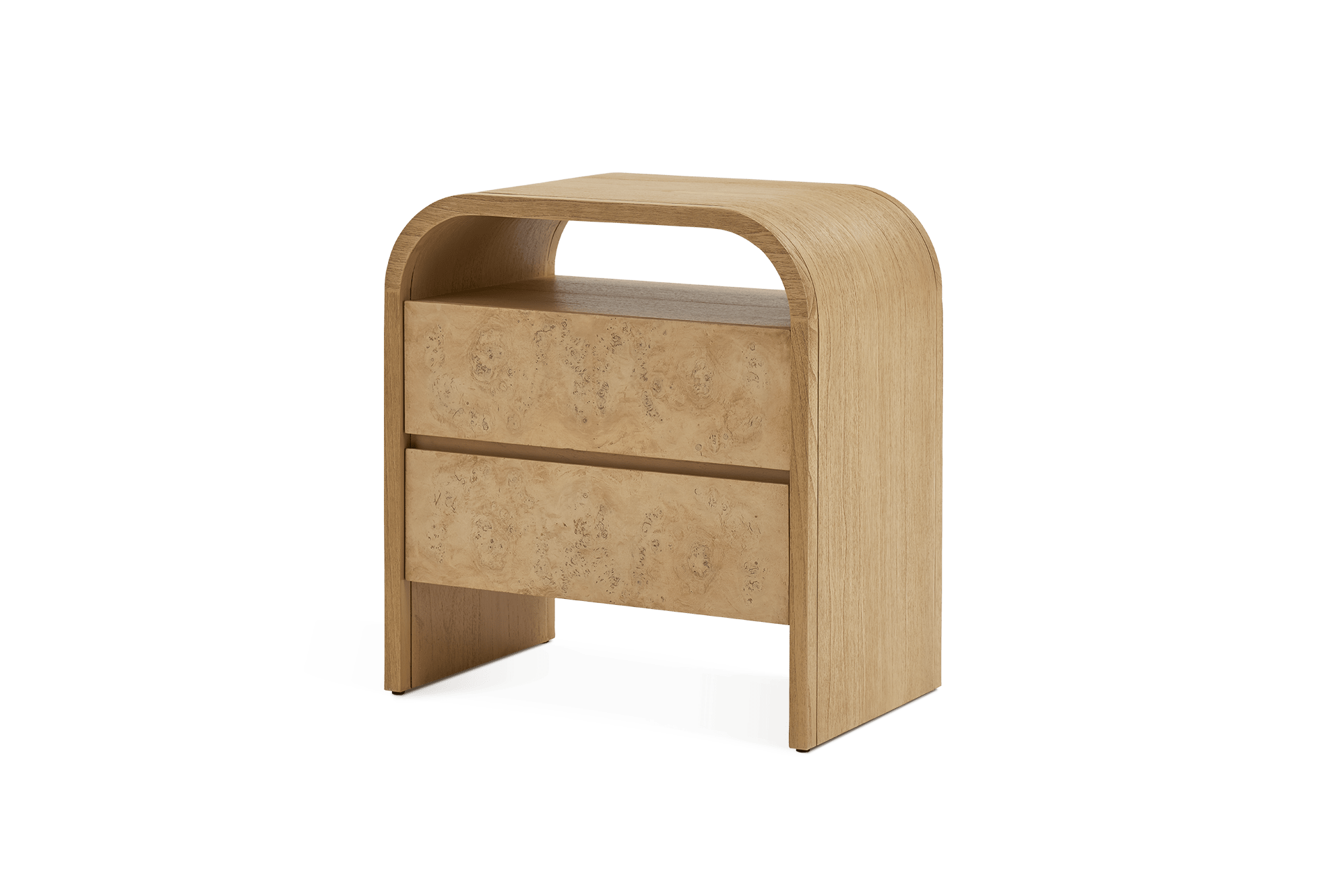 Crescent 2-Drawer Bedside Table 8