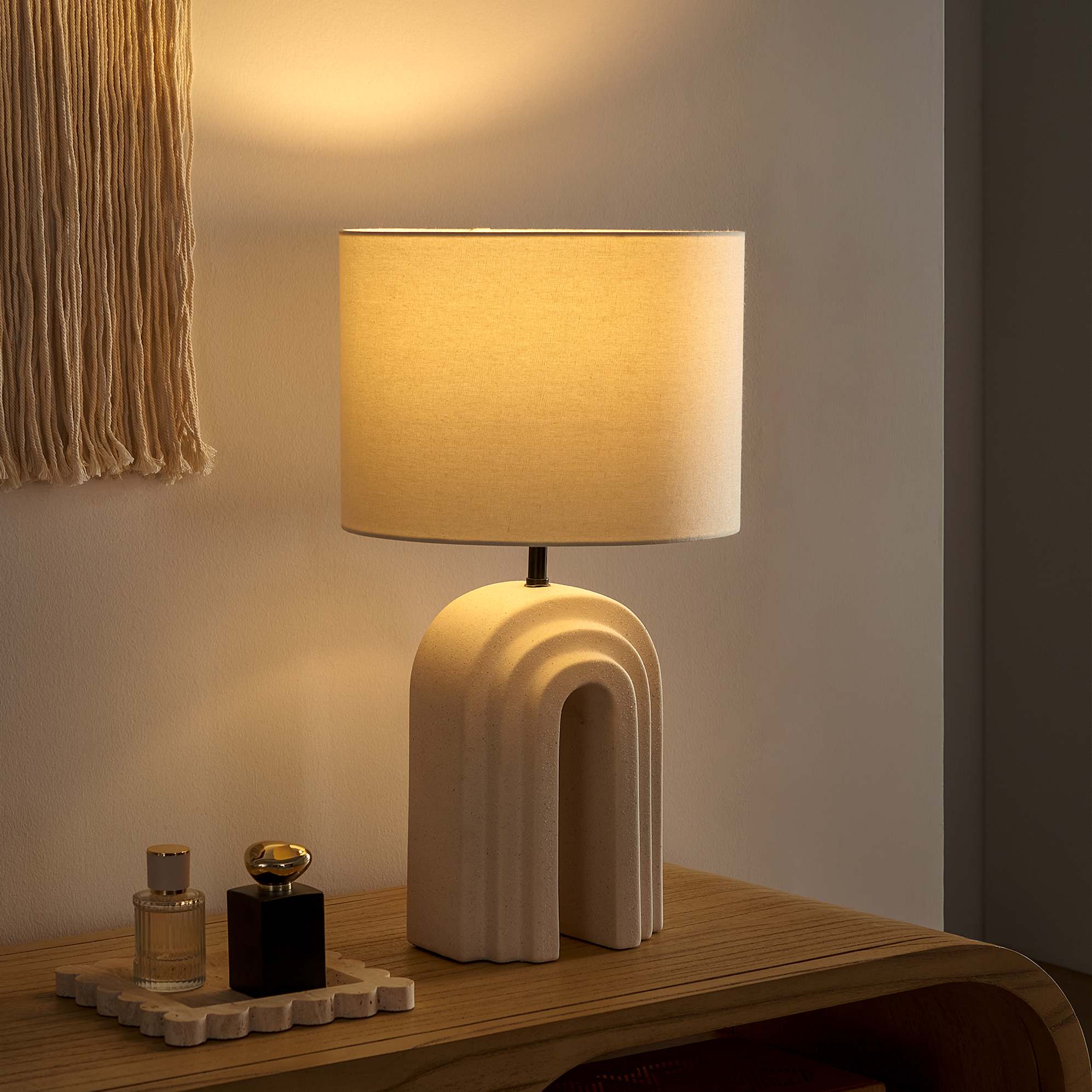 Blanc Arched Table Lamp lifestyle