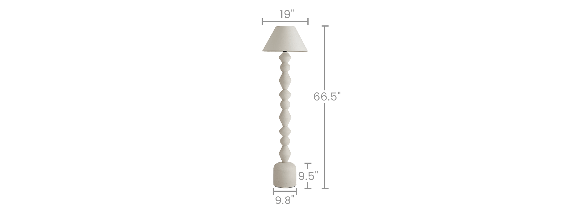 dimension of Faro Sculptural Floor Lamp
