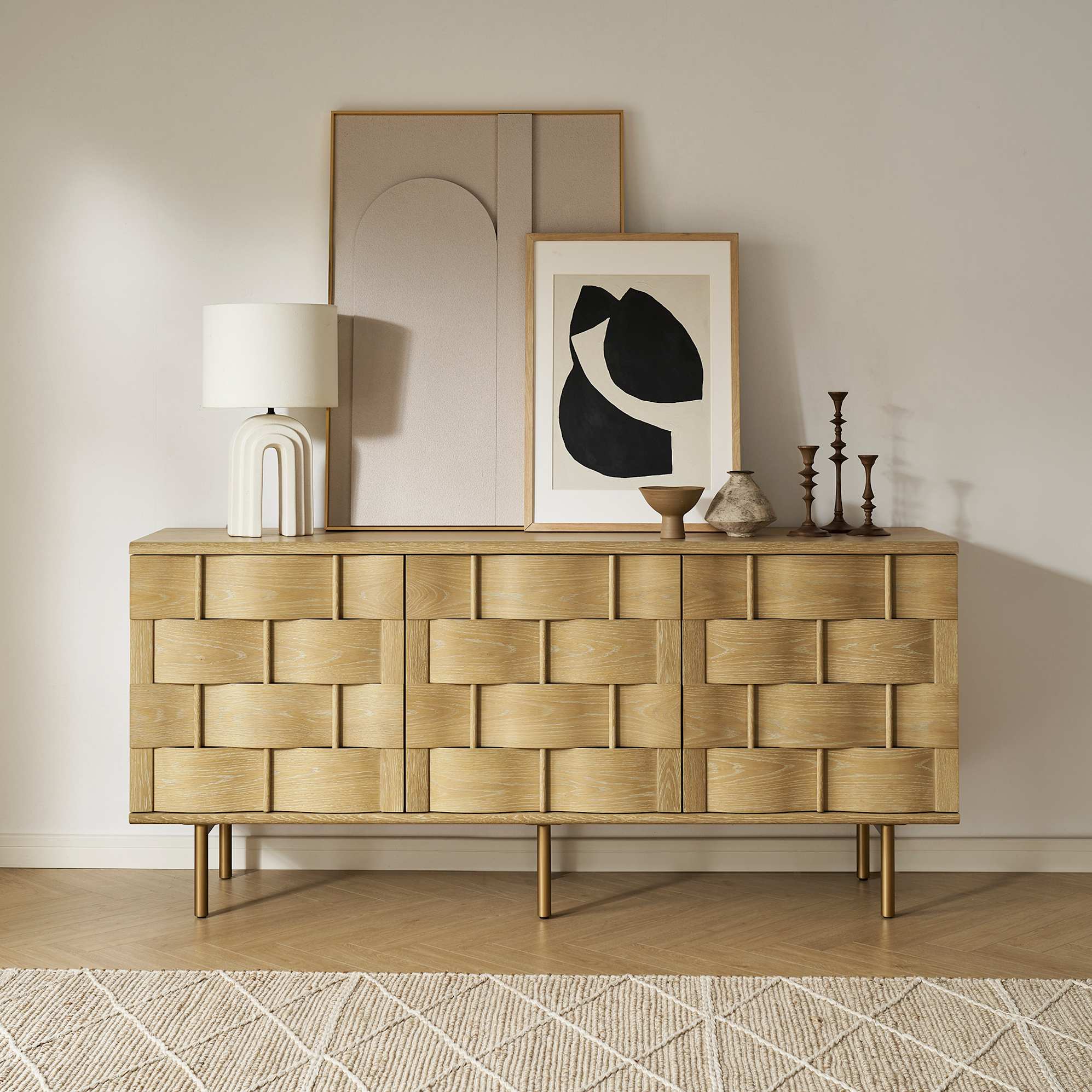 Ariel Sideboard 180cm, Whitewashed Oak lifestyle