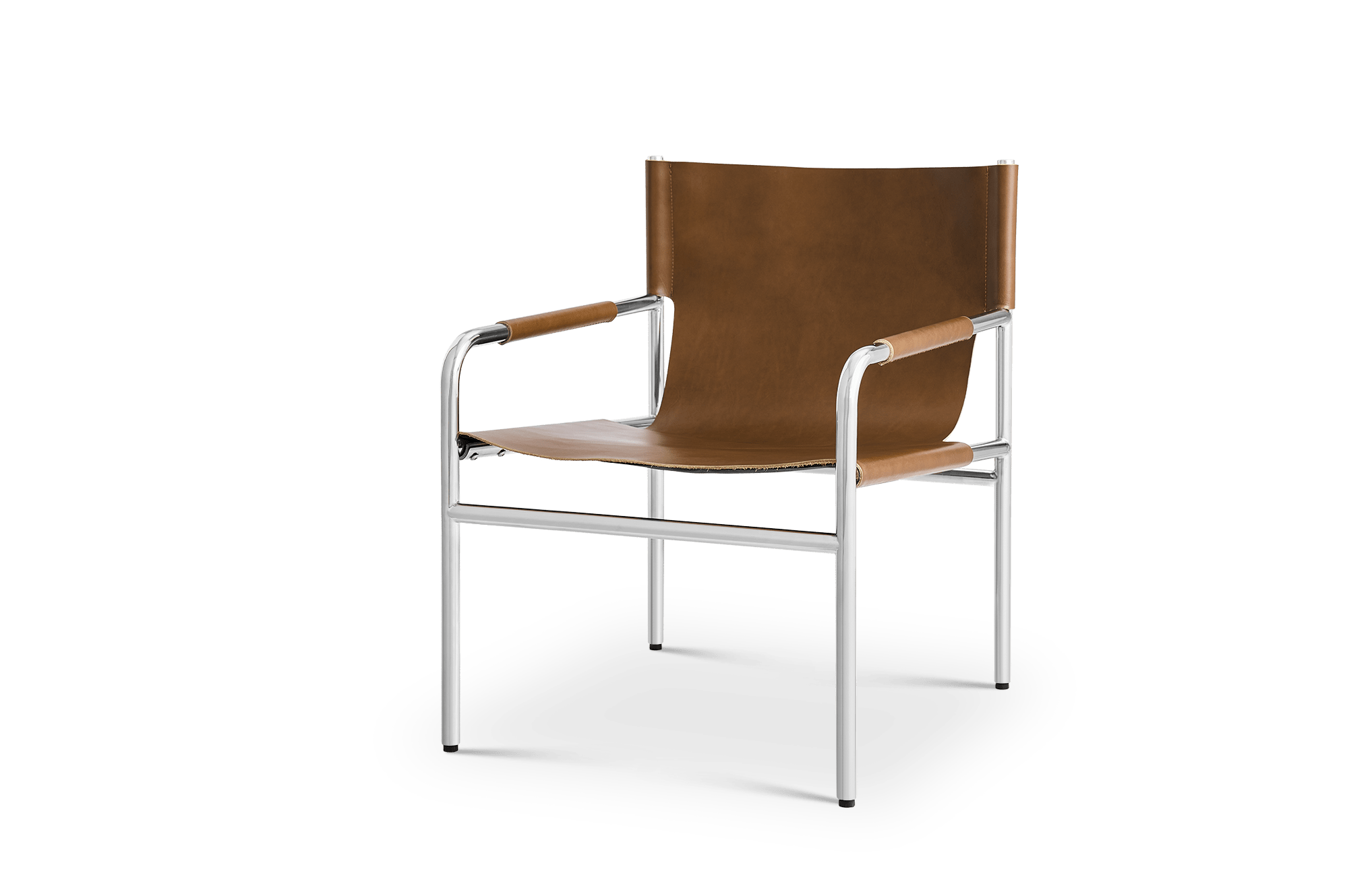 Pascal Leather Sling Armchair, Pecan