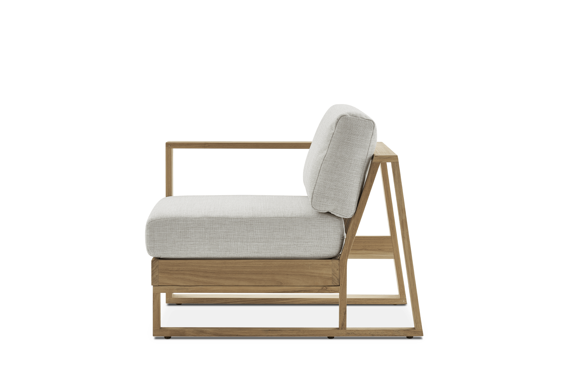 Rio Outdoor Teak Left Facing 1 Seater Sofa 9