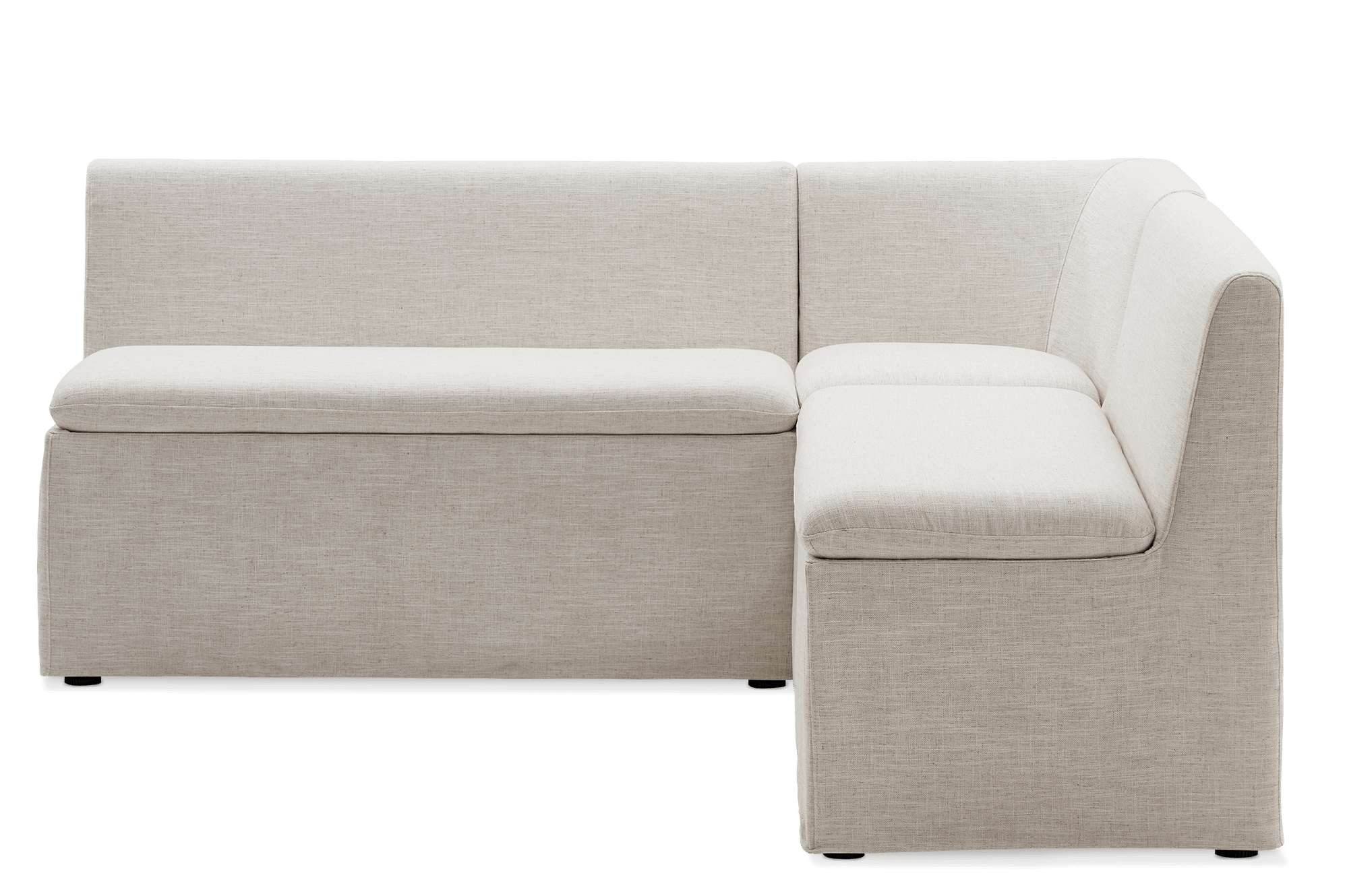 Callie Slipcovered Extended L-Shape Storage Banquette 5