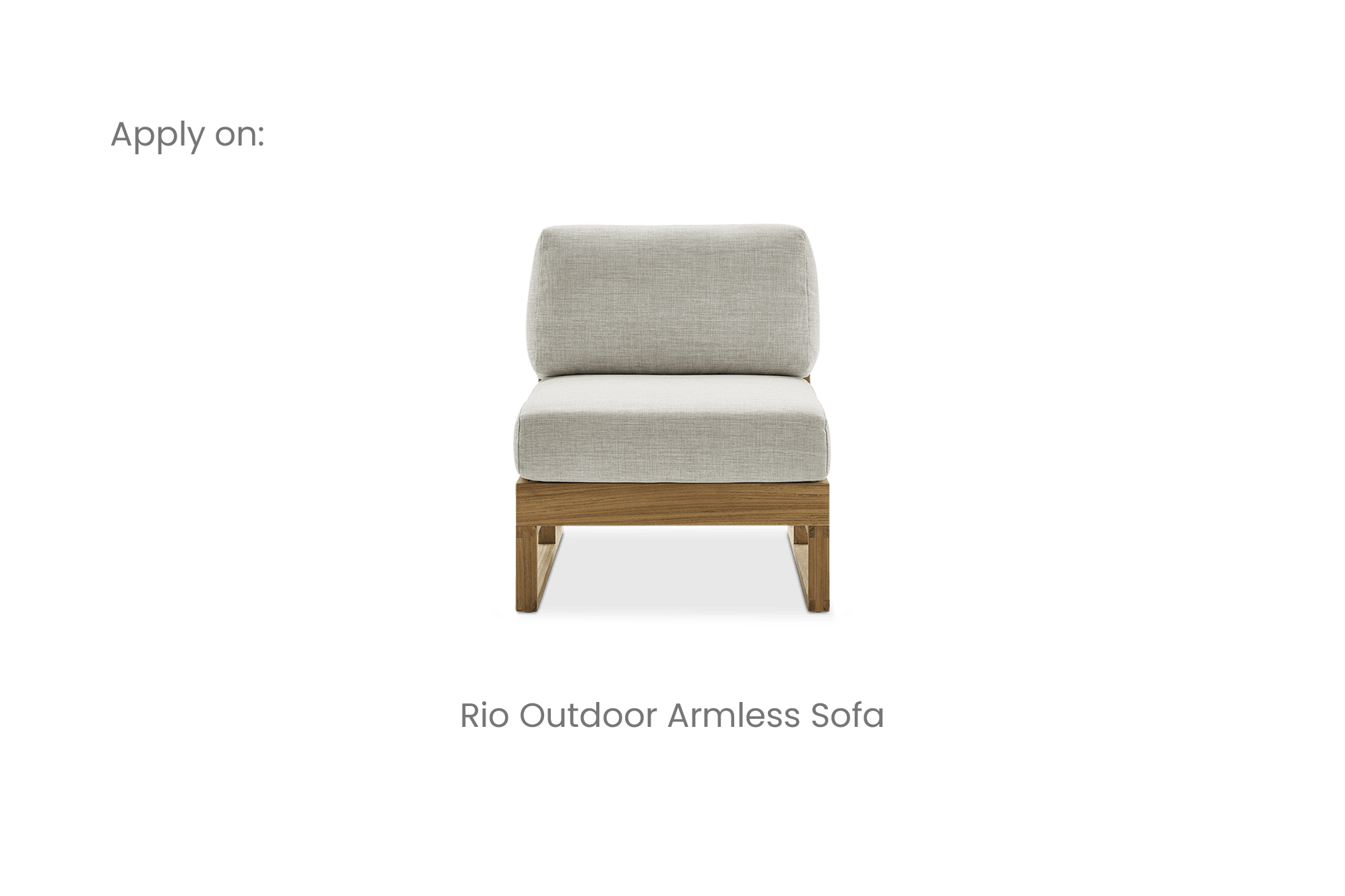 Rio Outdoor Armless Sofa Cover 4