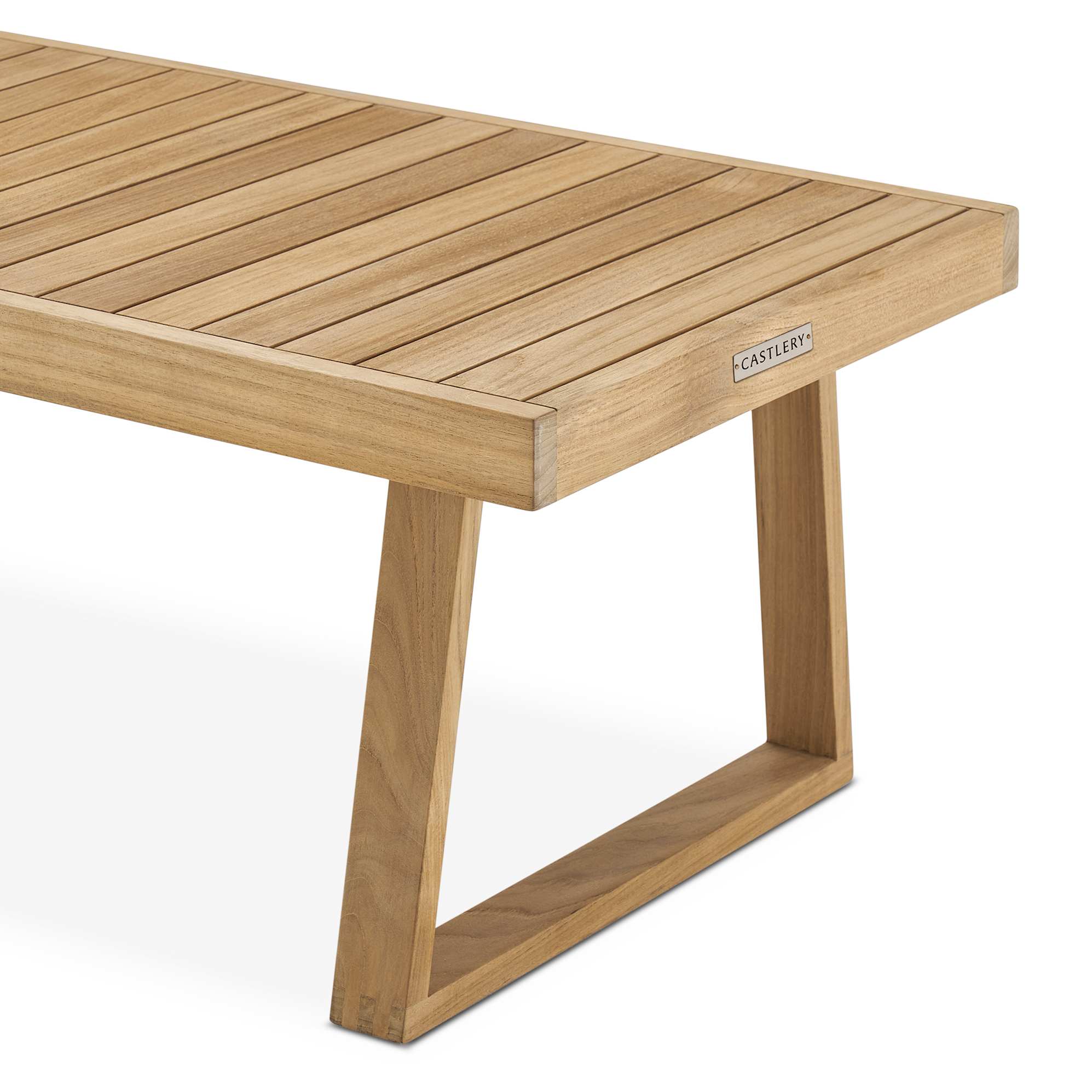 Rio Outdoor Teak 2 Chaise Lounges & Side Table Set 7