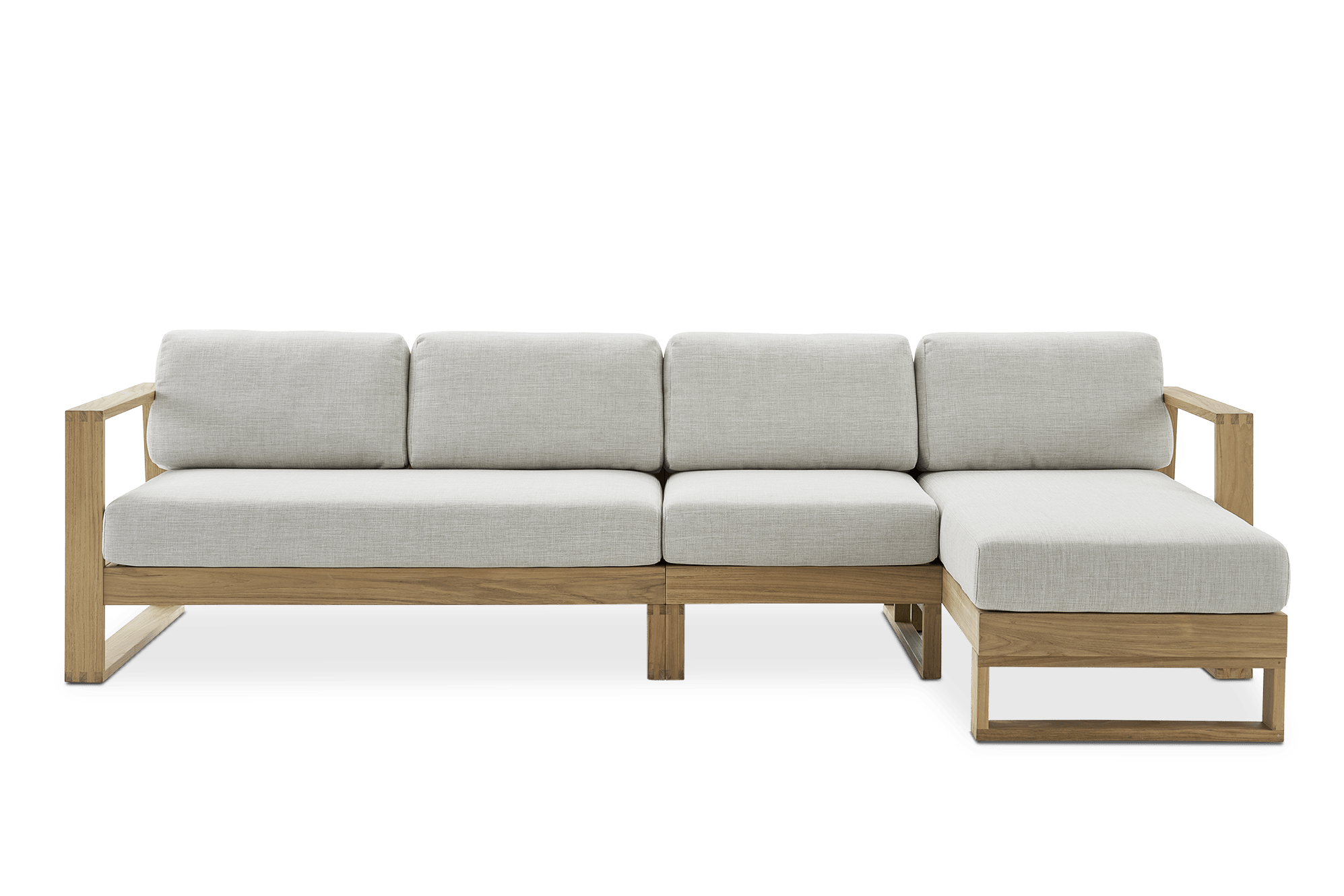 Rio Outdoor Extended Chaise Sectional Sofa 7