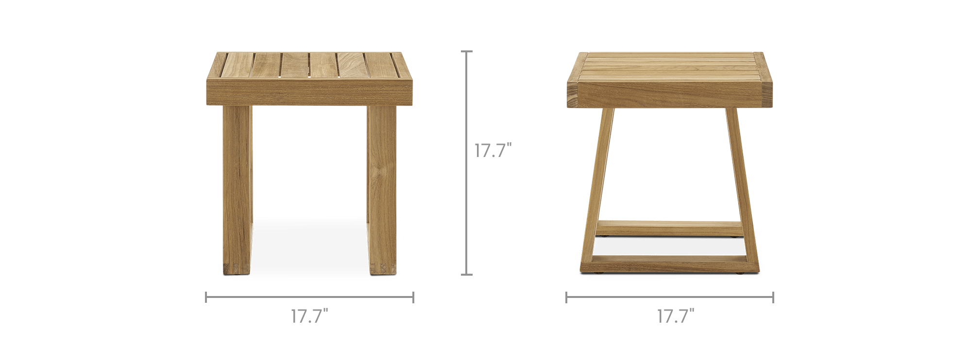dimension of Rio Outdoor Teak Square Side Table