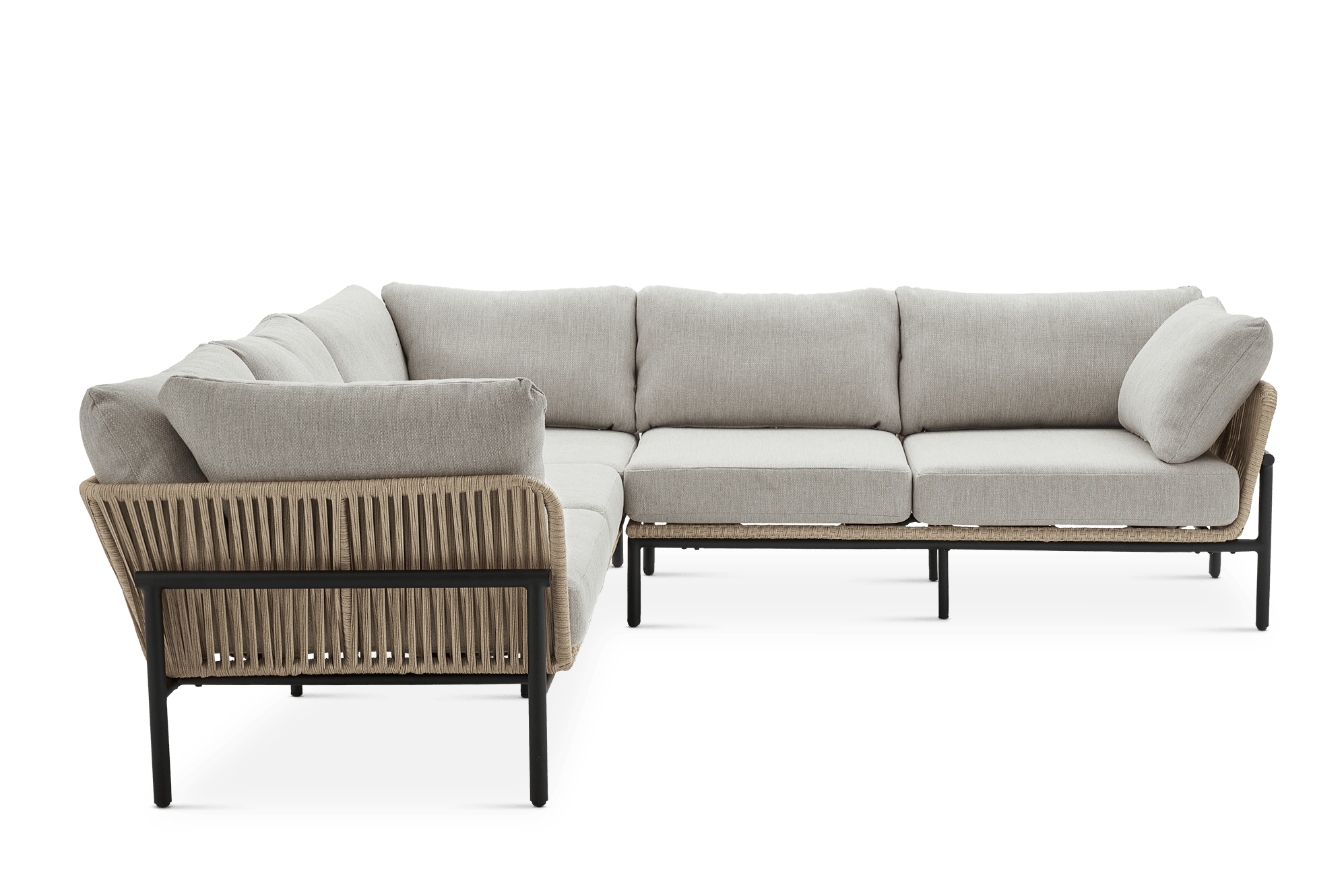 Sierra Outdoor L-Shape Sectional Sofa 6