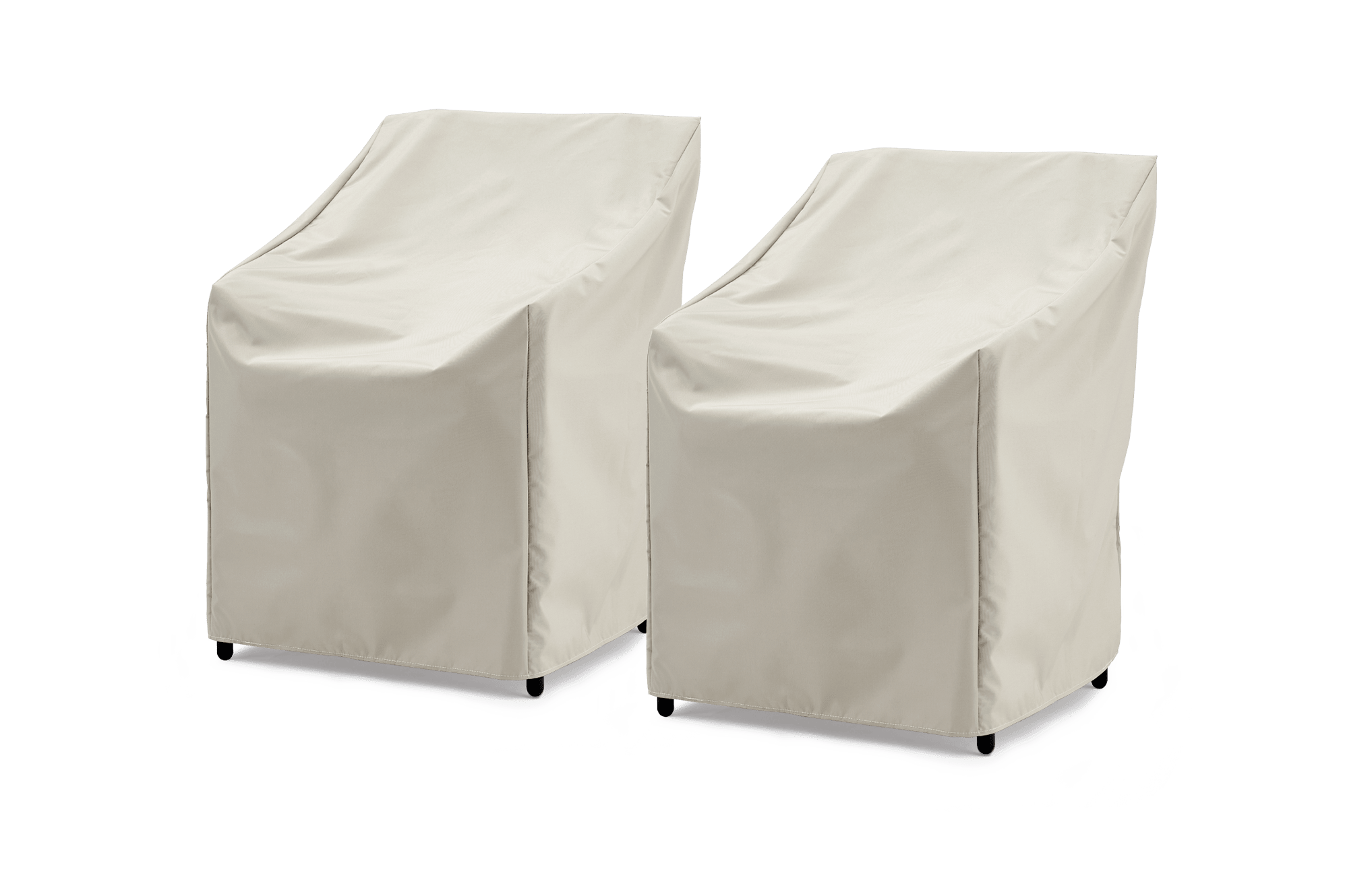 Sierra Outdoor Dining Chair Cover Set of 2, Ivory