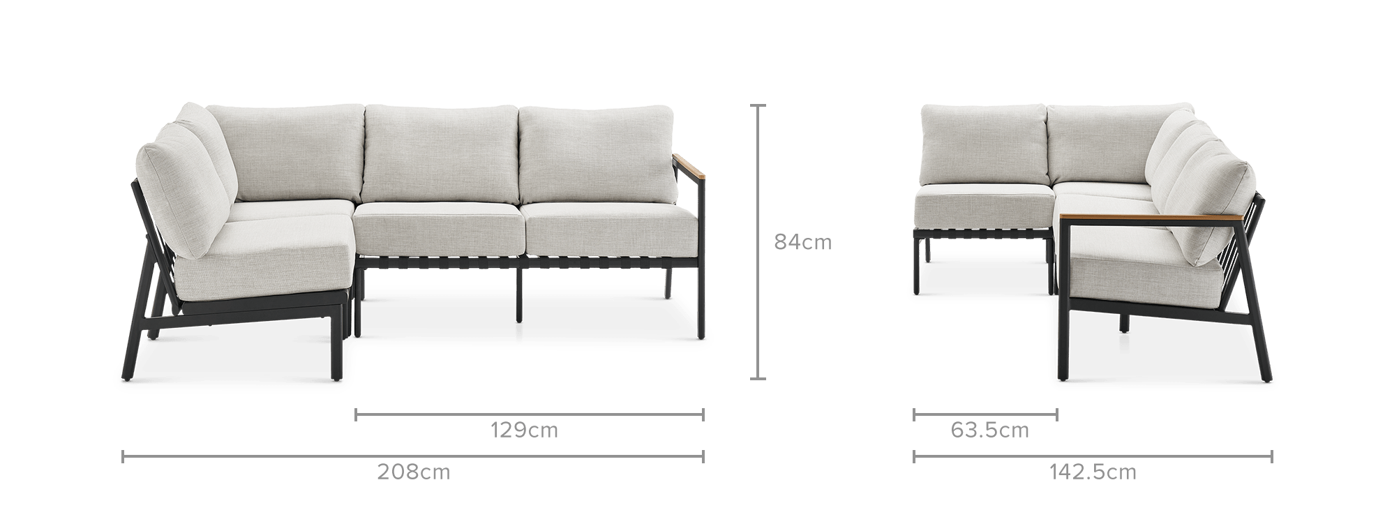 dimension of Sorrento Outdoor Sectional Sofa