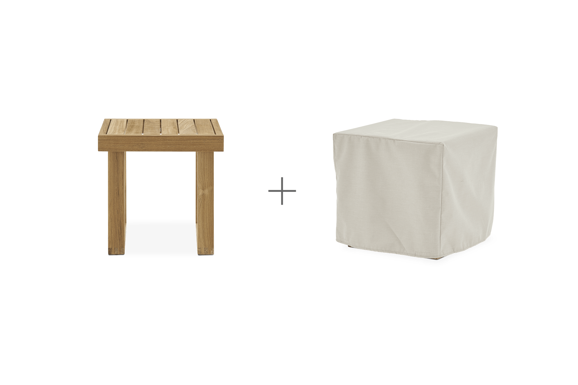 Rio Outdoor Teak Square Side Table 1