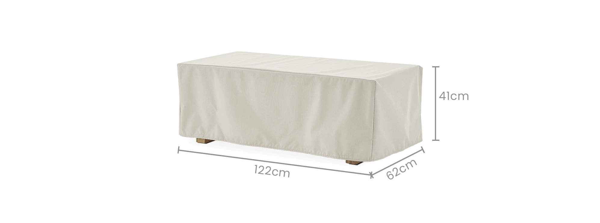 dimension of Rio Outdoor Rectangular Coffee Table Cover