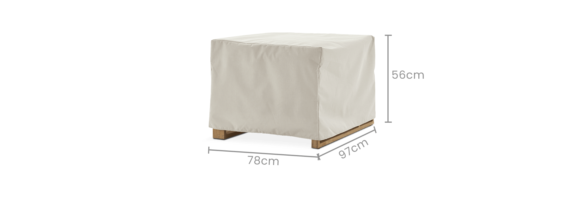 dimension of Rio Outdoor 1 Seater Sofa Cover