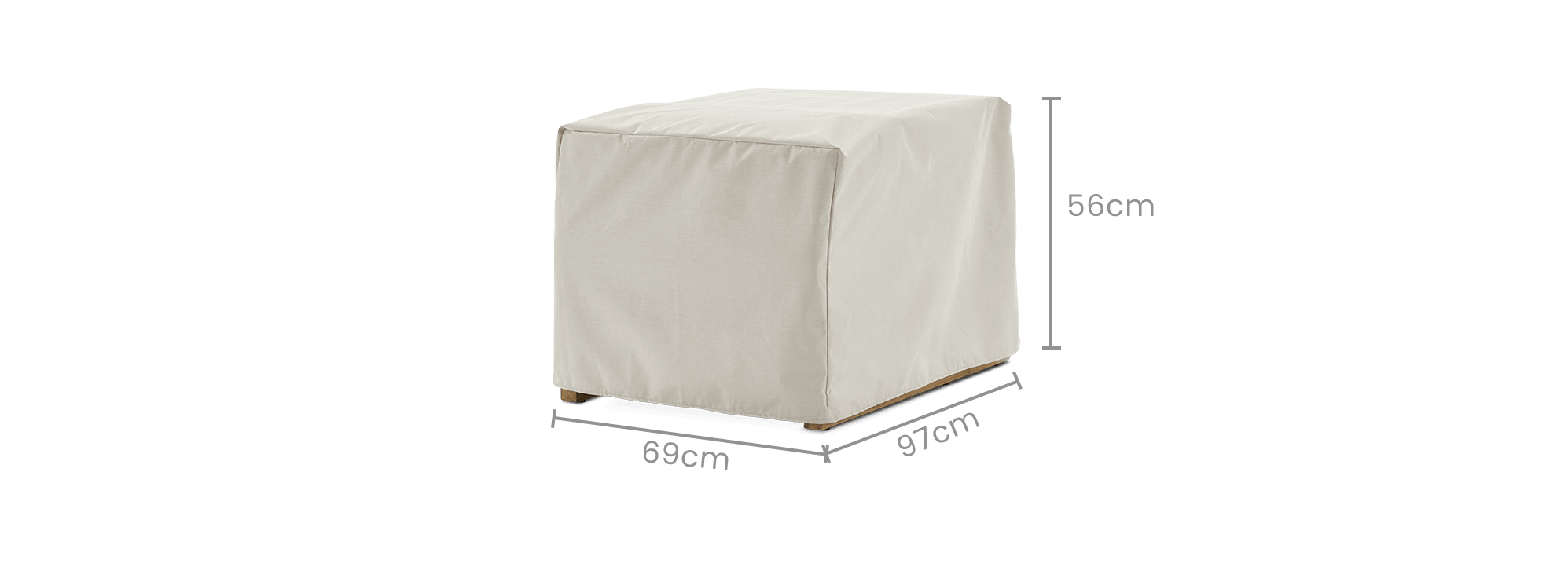 dimension of Rio Outdoor Armless Sofa Cover