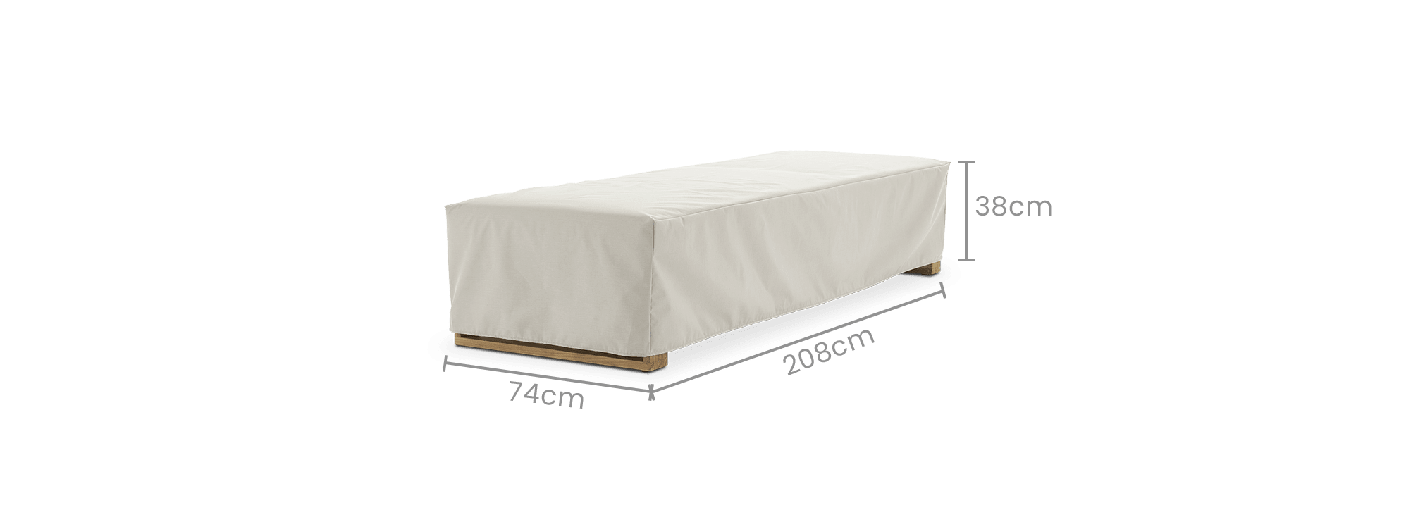 dimension of Rio Outdoor Chaise Lounge Cover