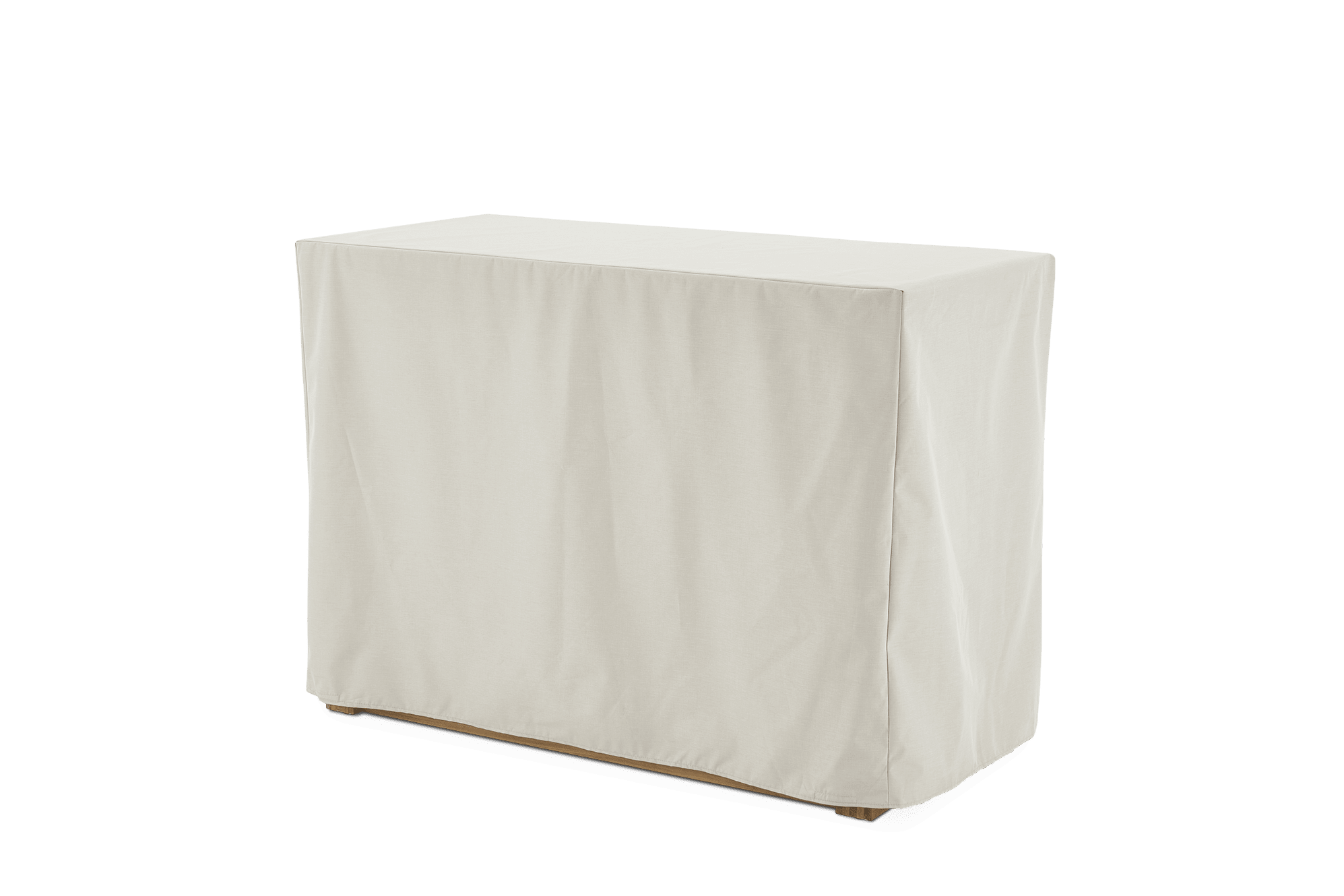 Rio Outdoor Teak Rectangular Bar Table Cover, Ivory