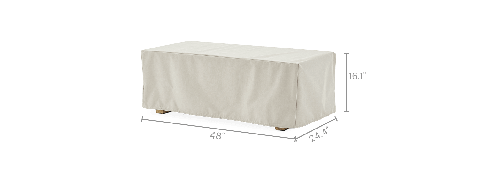 dimension of Rio Outdoor Rectangular Coffee Table Cover