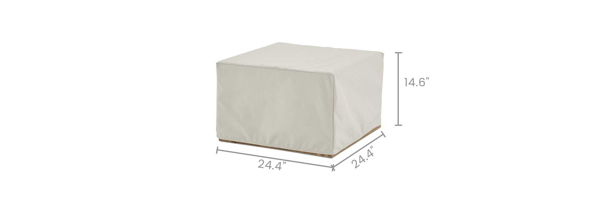 dimension of Rio Outdoor Square Box Side Table Cover