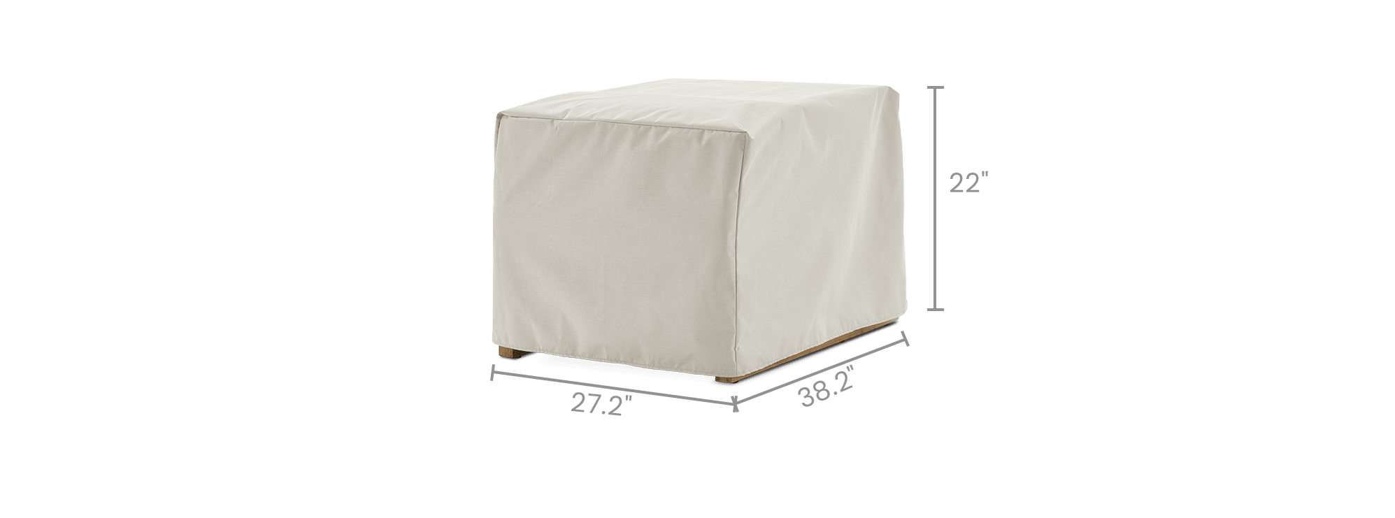 dimension of Rio Outdoor Armless Sofa Cover