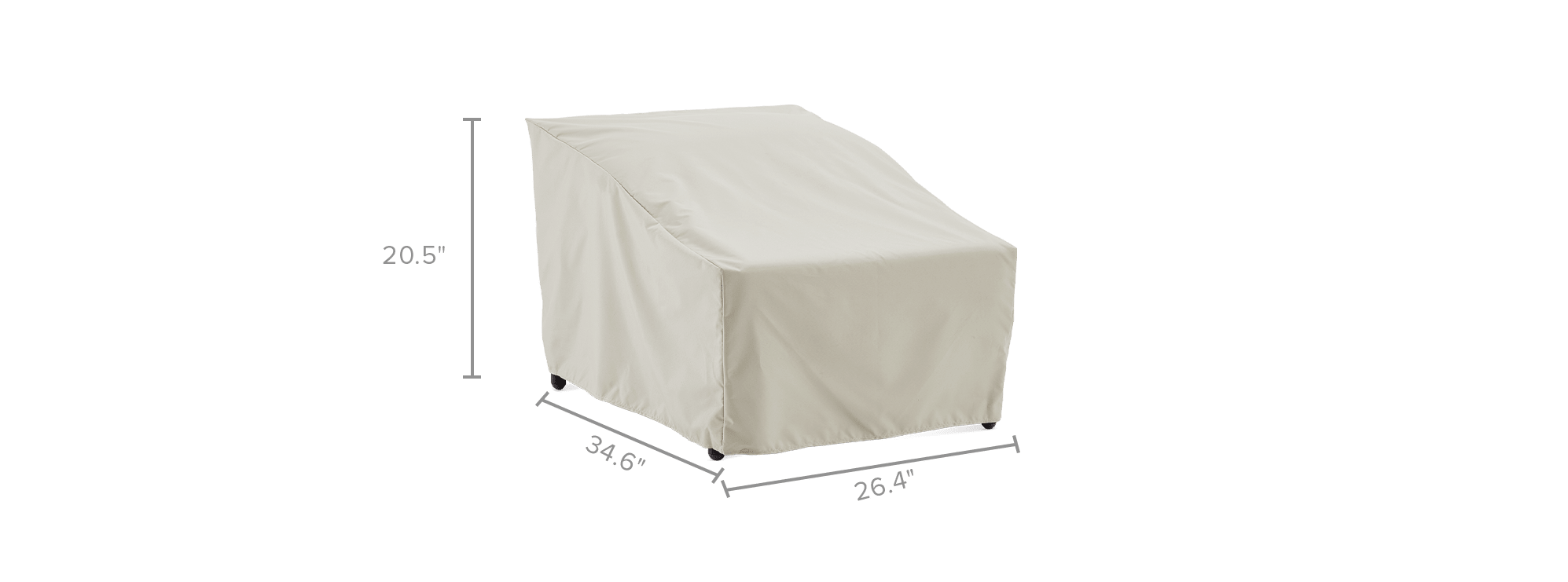 dimension of Sierra Outdoor Armless Sofa Cover