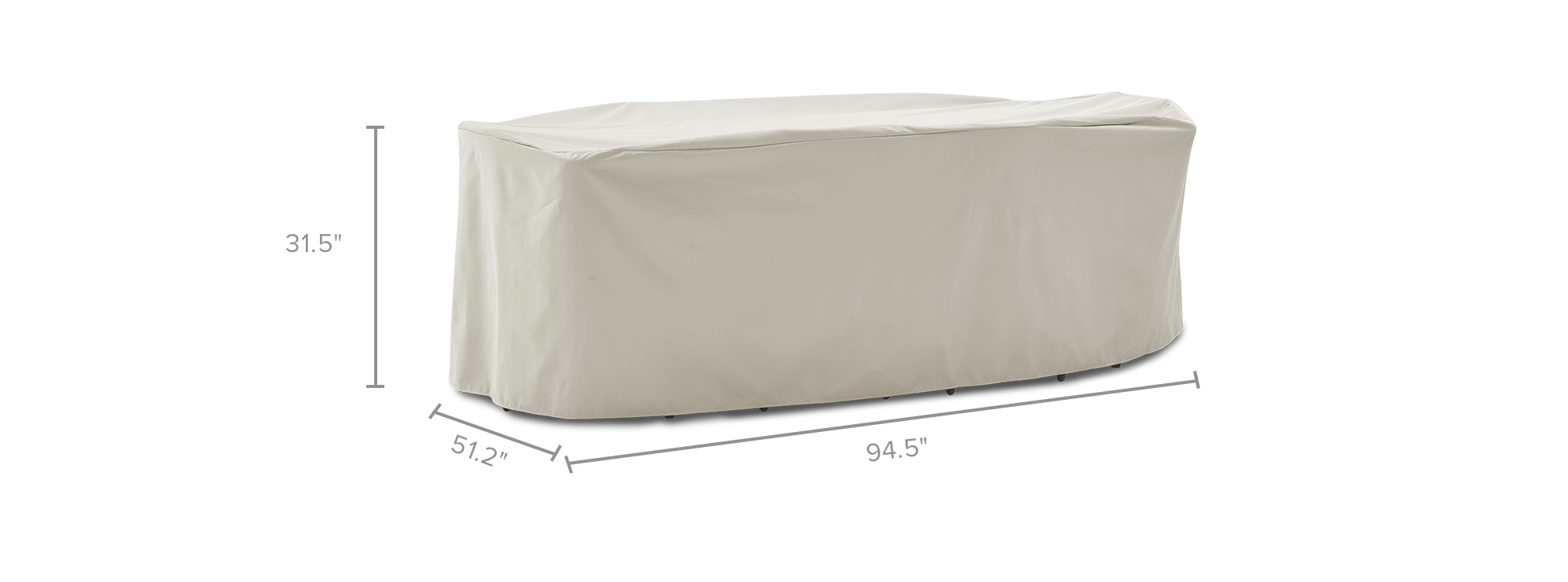 dimension of Sierra Outdoor Dining Set Cover