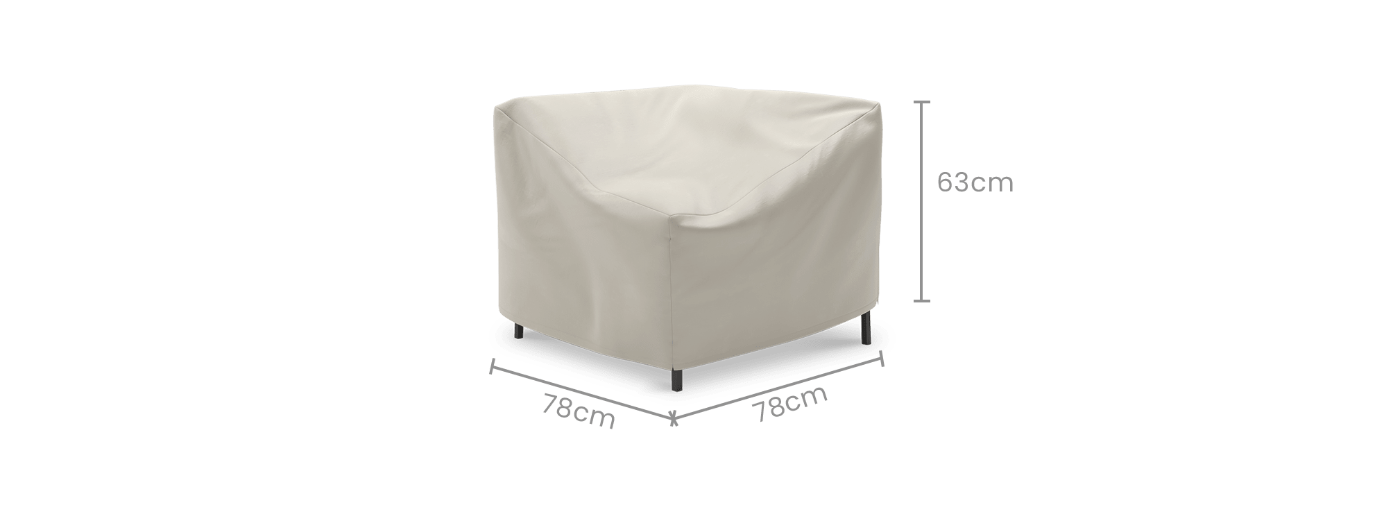 dimension of Sorrento Outdoor Corner Sofa Cover