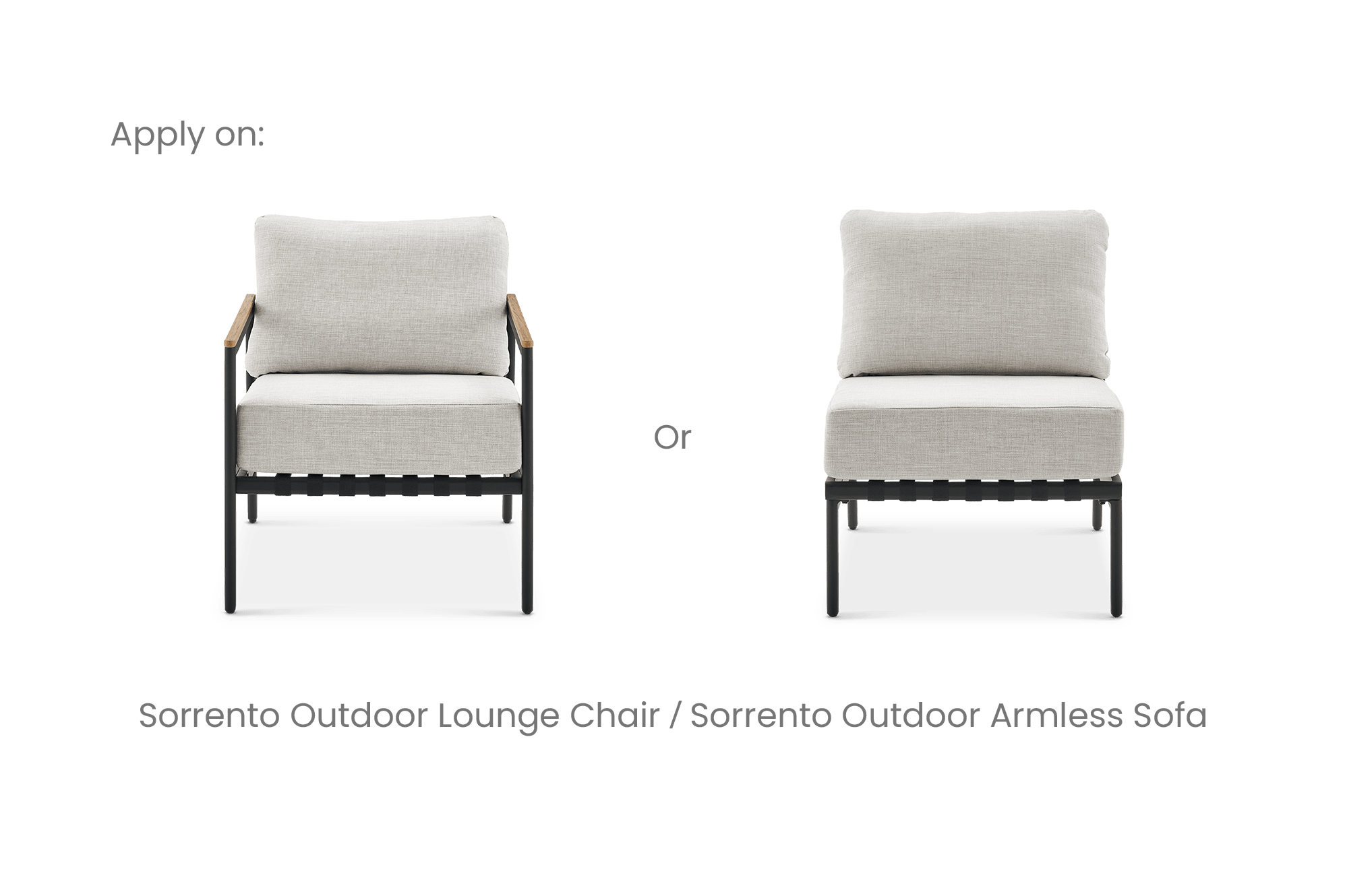 Sorrento Outdoor Armless Sofa Cover 4